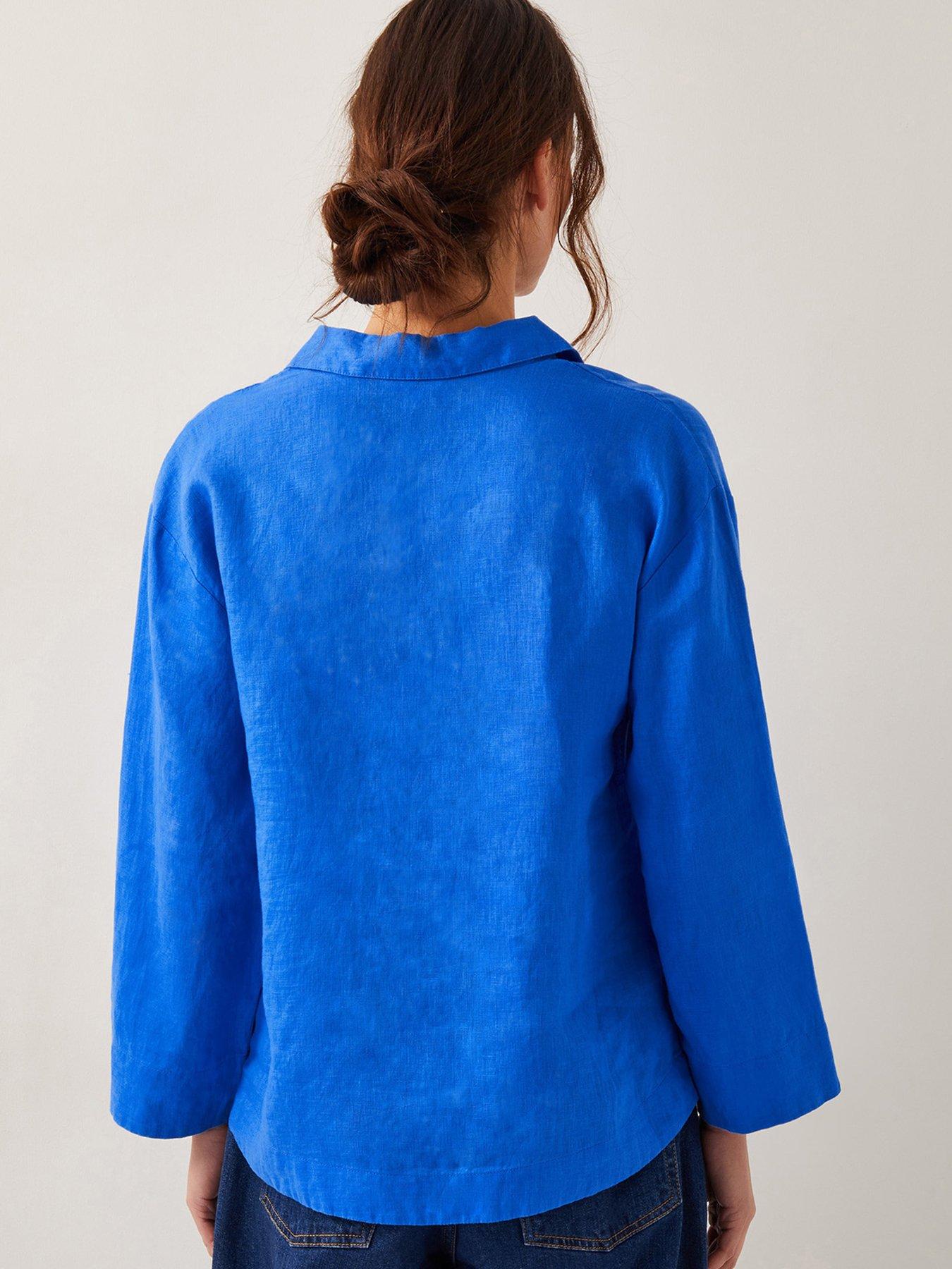 monsoon-clover-linen-tee-bluestillFront
