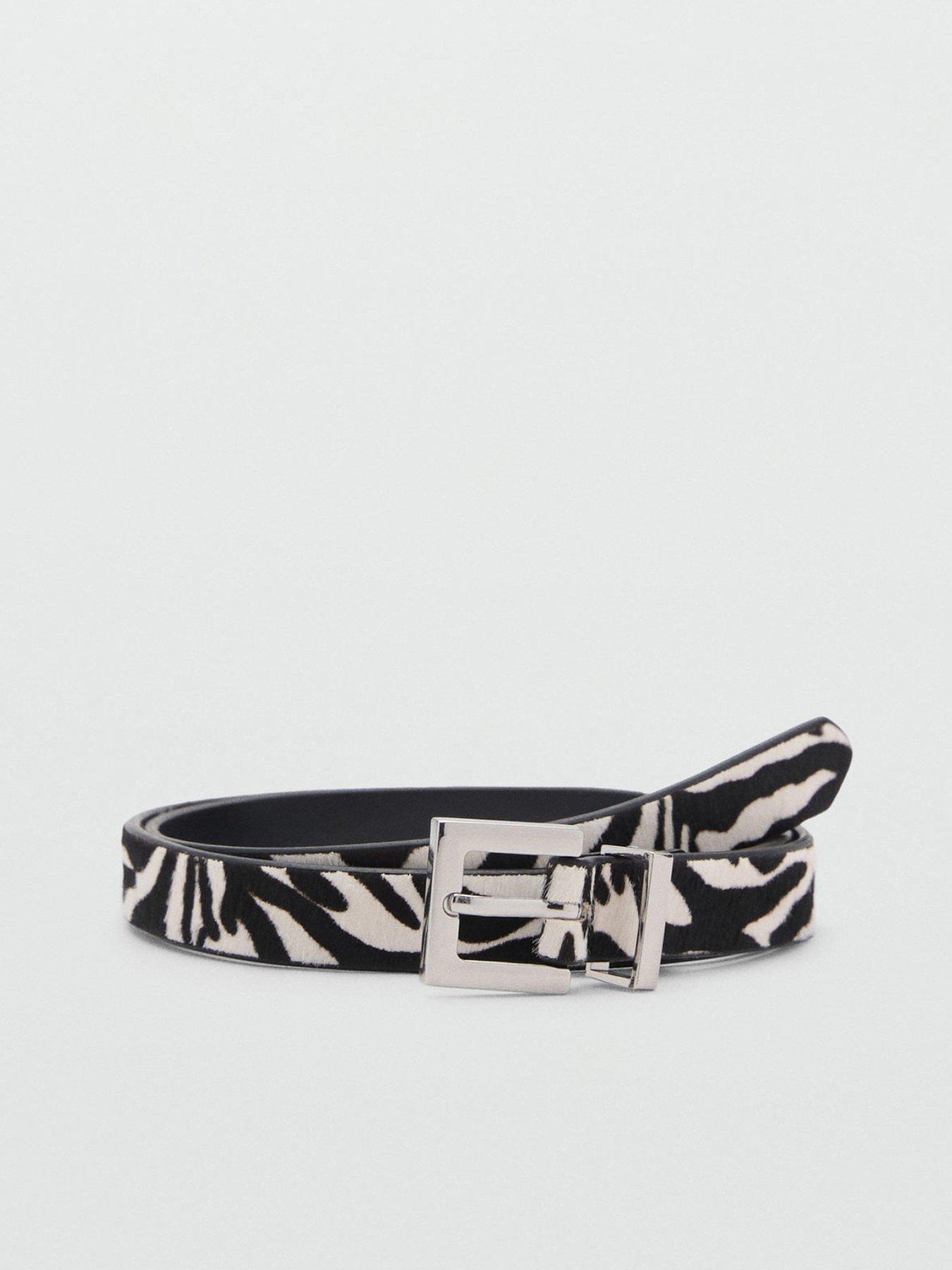 mango-zebra-fur-belt-blackfront