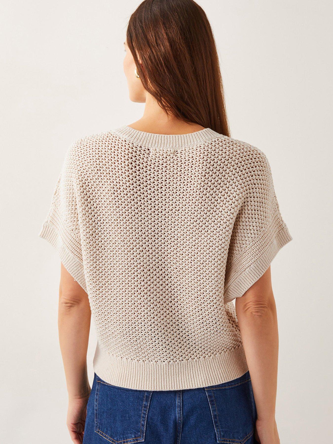 Image 2 of 4 of Monsoon Saya Stitch Cardigan - Ivory