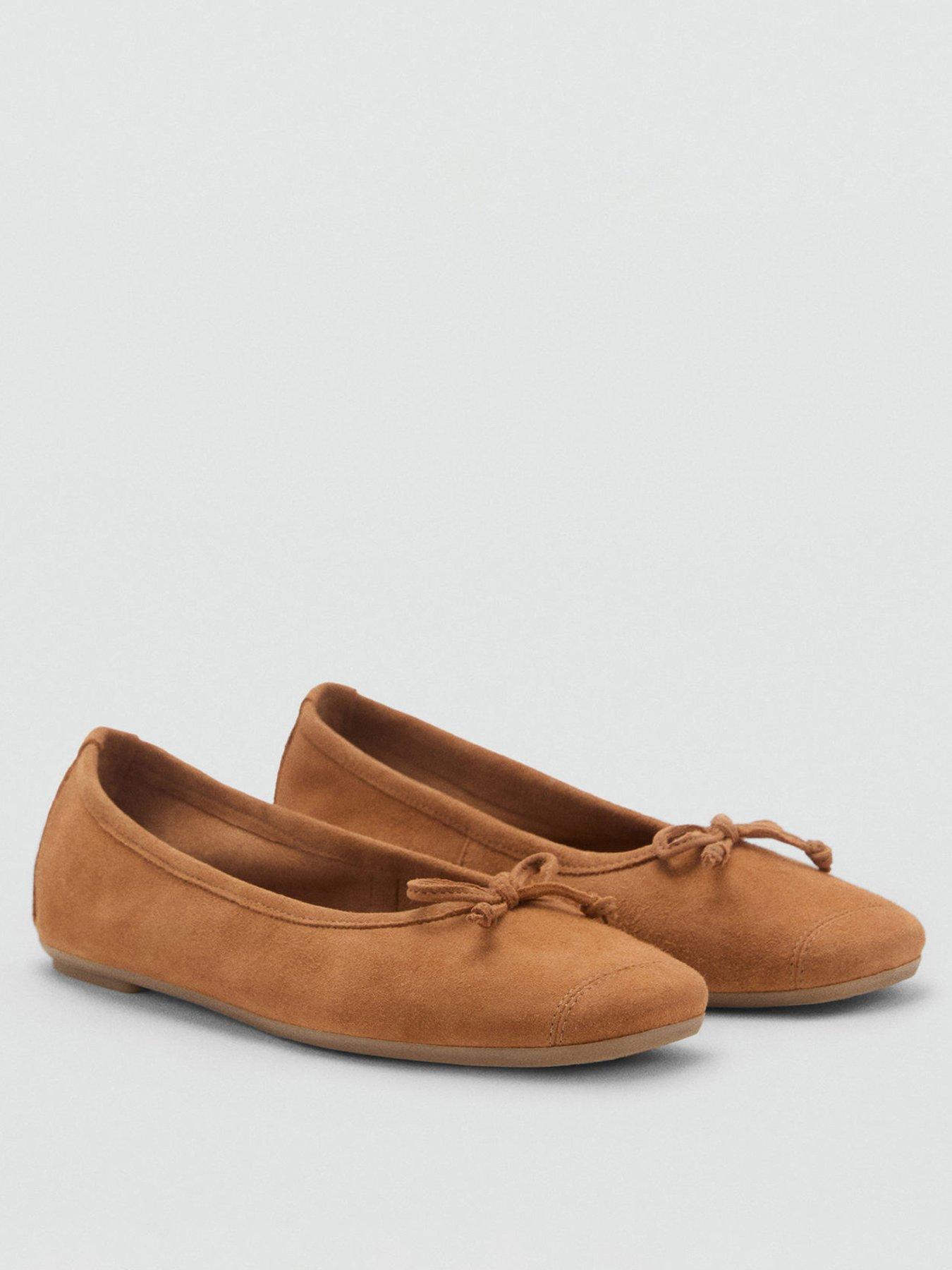 mango-bow-suede-ballerina-brownstillFront