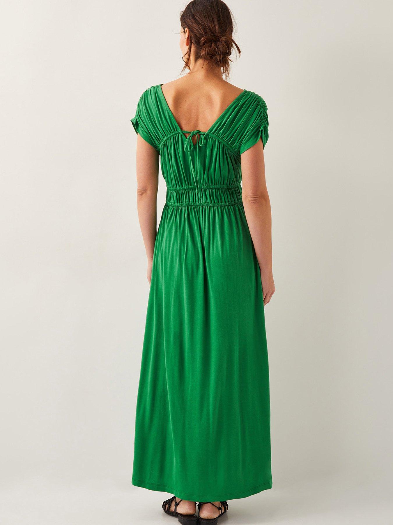 Image 2 of 4 of Monsoon Jennifer Jersey Dress - Green