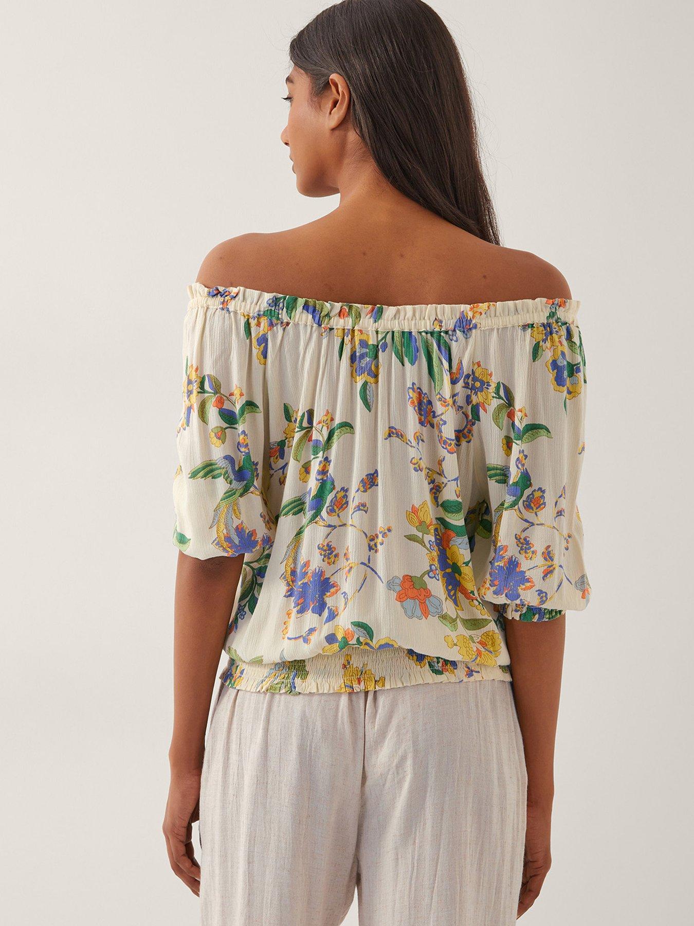 Image 2 of 5 of Monsoon Kaia Printed Top - Ivory