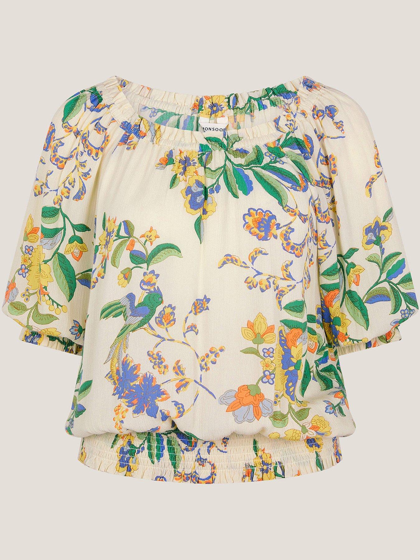 Image 3 of 5 of Monsoon Kaia Printed Top - Ivory