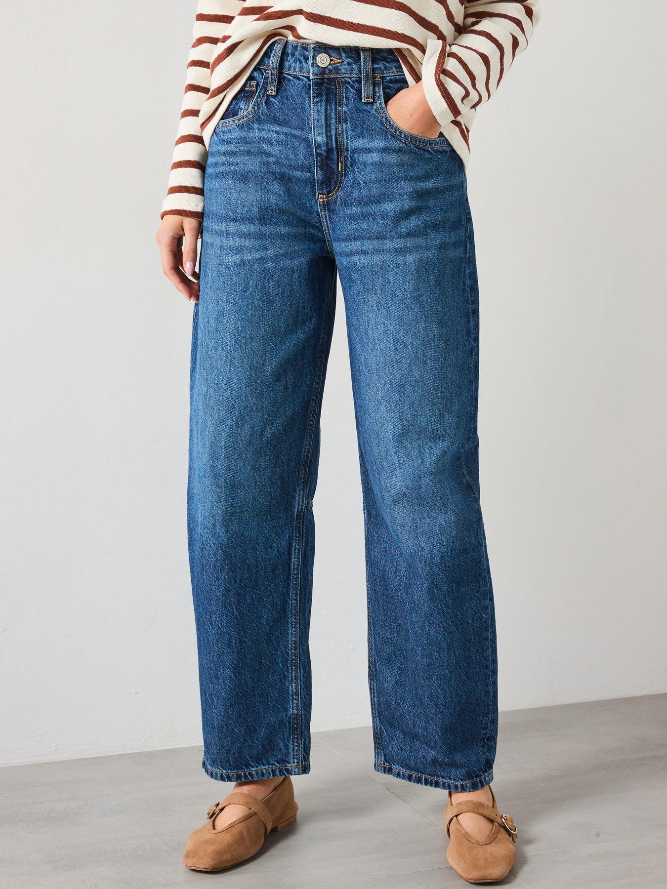 Image of Mango High Rise Balloon Jeans - Blue