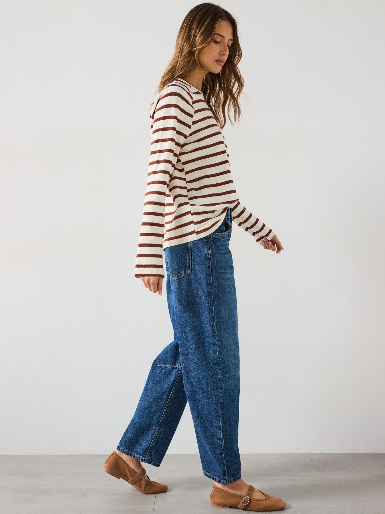 mango-high-rise-balloon-jeans-bluedetail