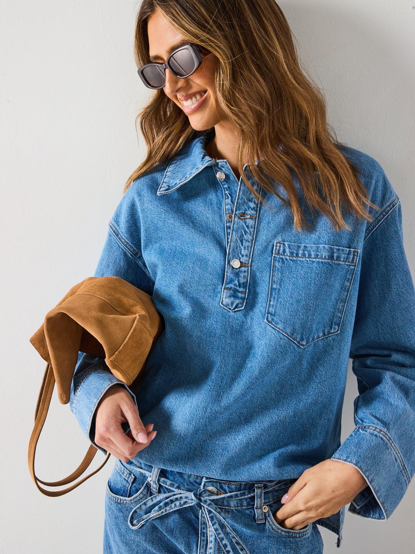 mango-denim-blouse-with-pocket-blueoutfit