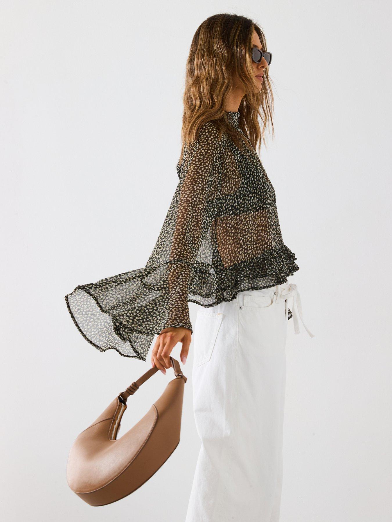 mango-floral-print-blouse-with-ruffles-blackdetail
