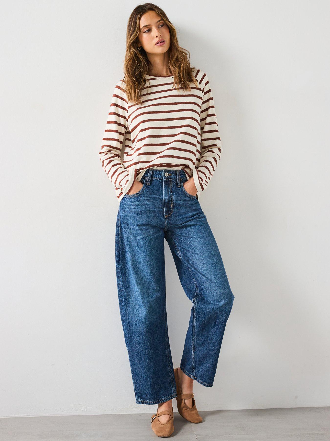 mango-striped-round-neck-sweatshirt-brownback