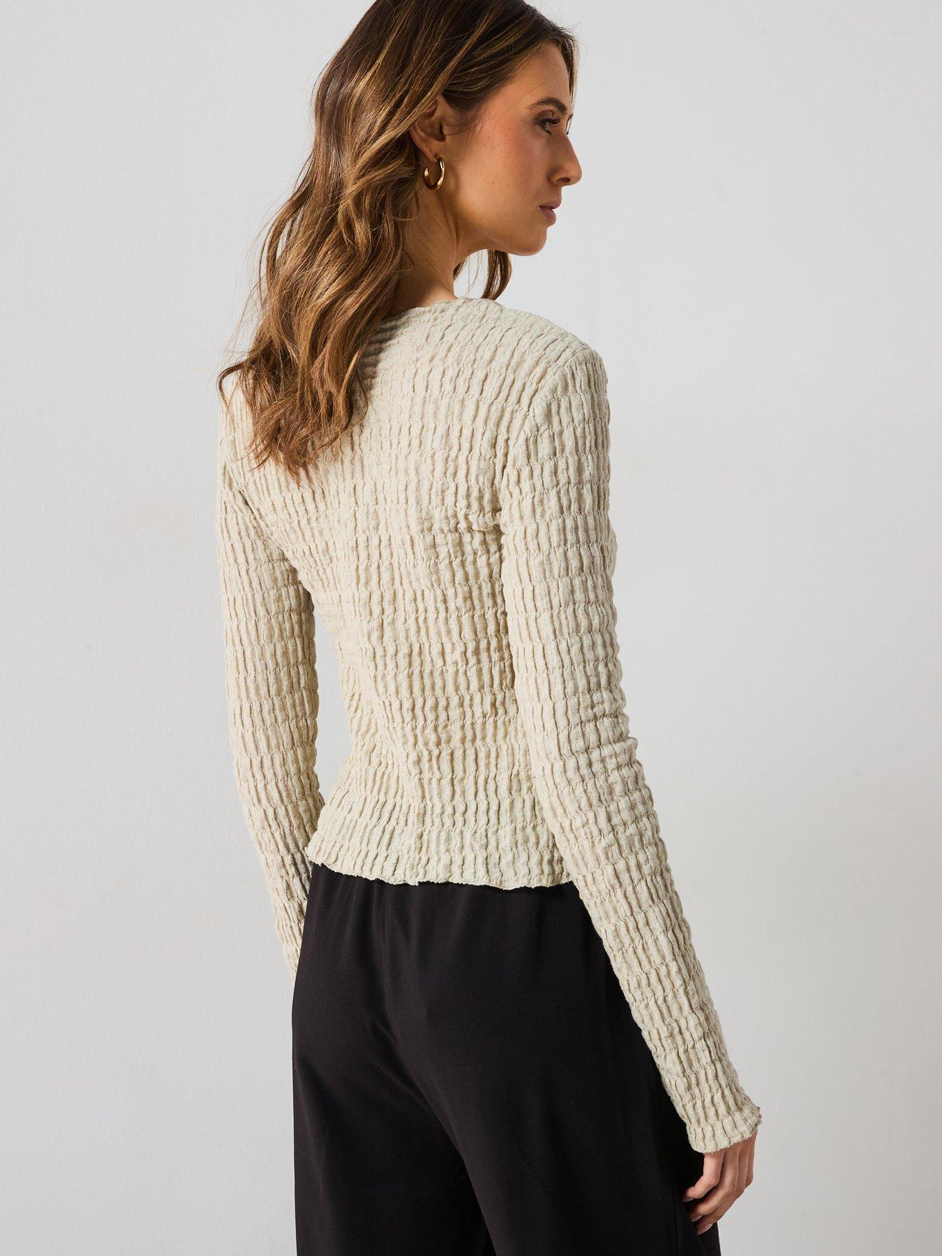 mango-cotton-textured-cardigan-with-bowsstillFront