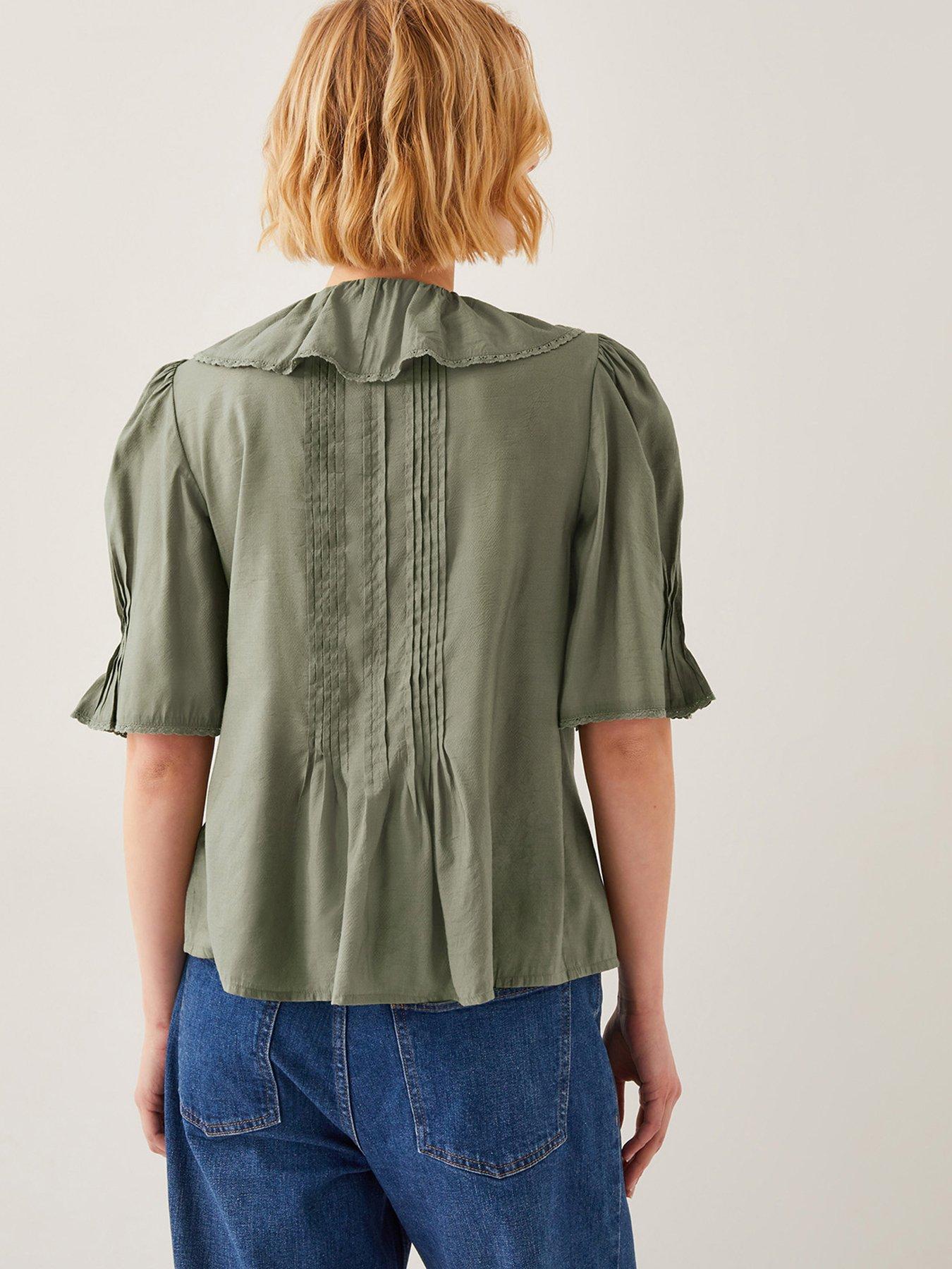 monsoon-celeste-frill-top-khakistillFront