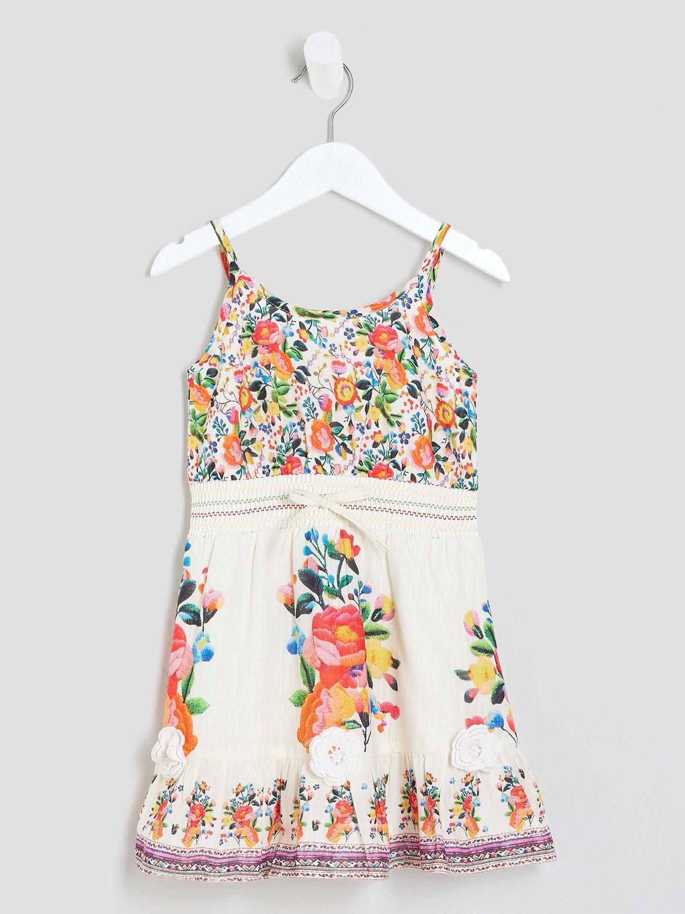 undefined Girls Del Maar Floral Dress - White