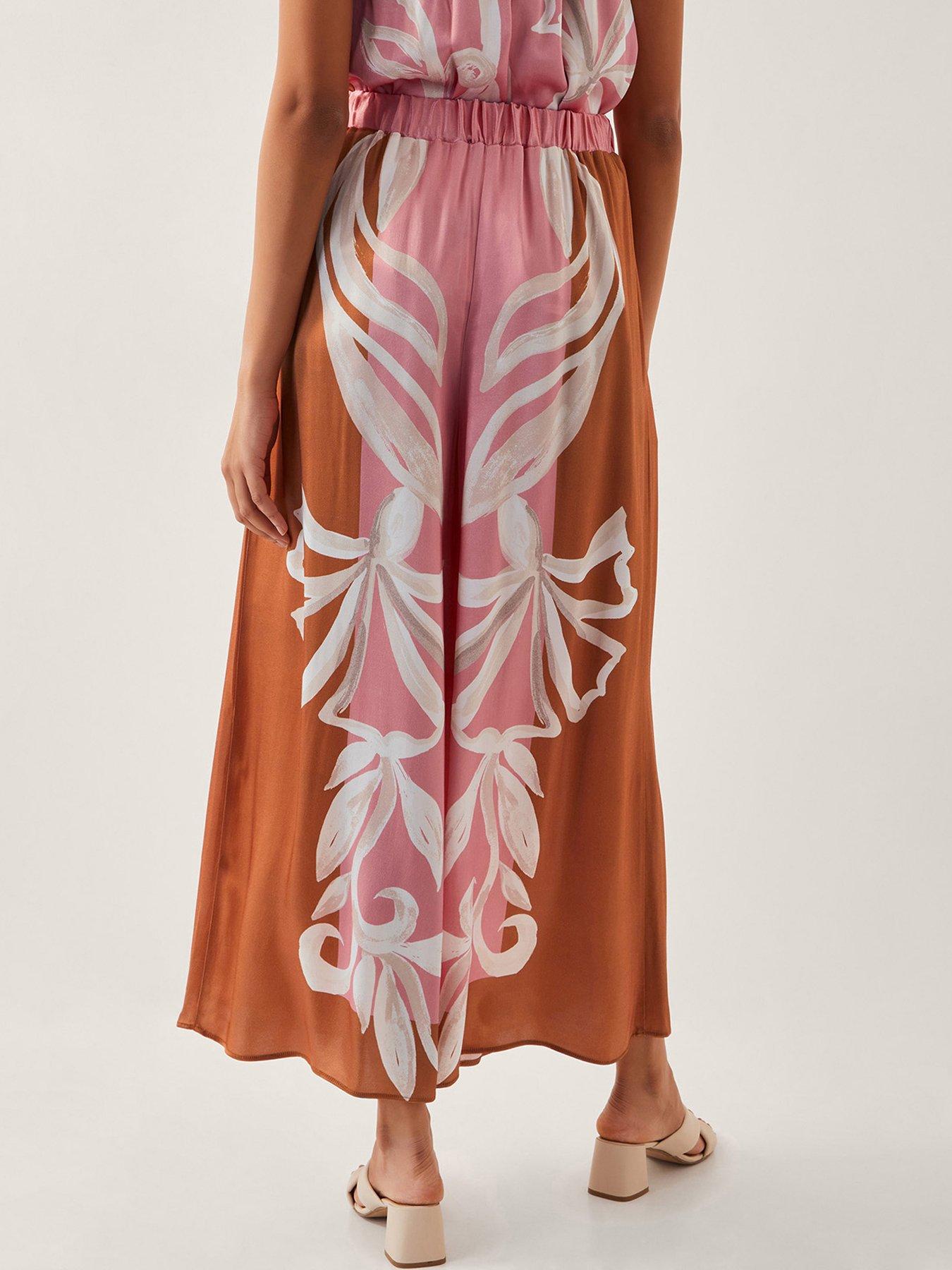 Image 2 of 6 of Monsoon Tabitha Printed Trousers - Pink