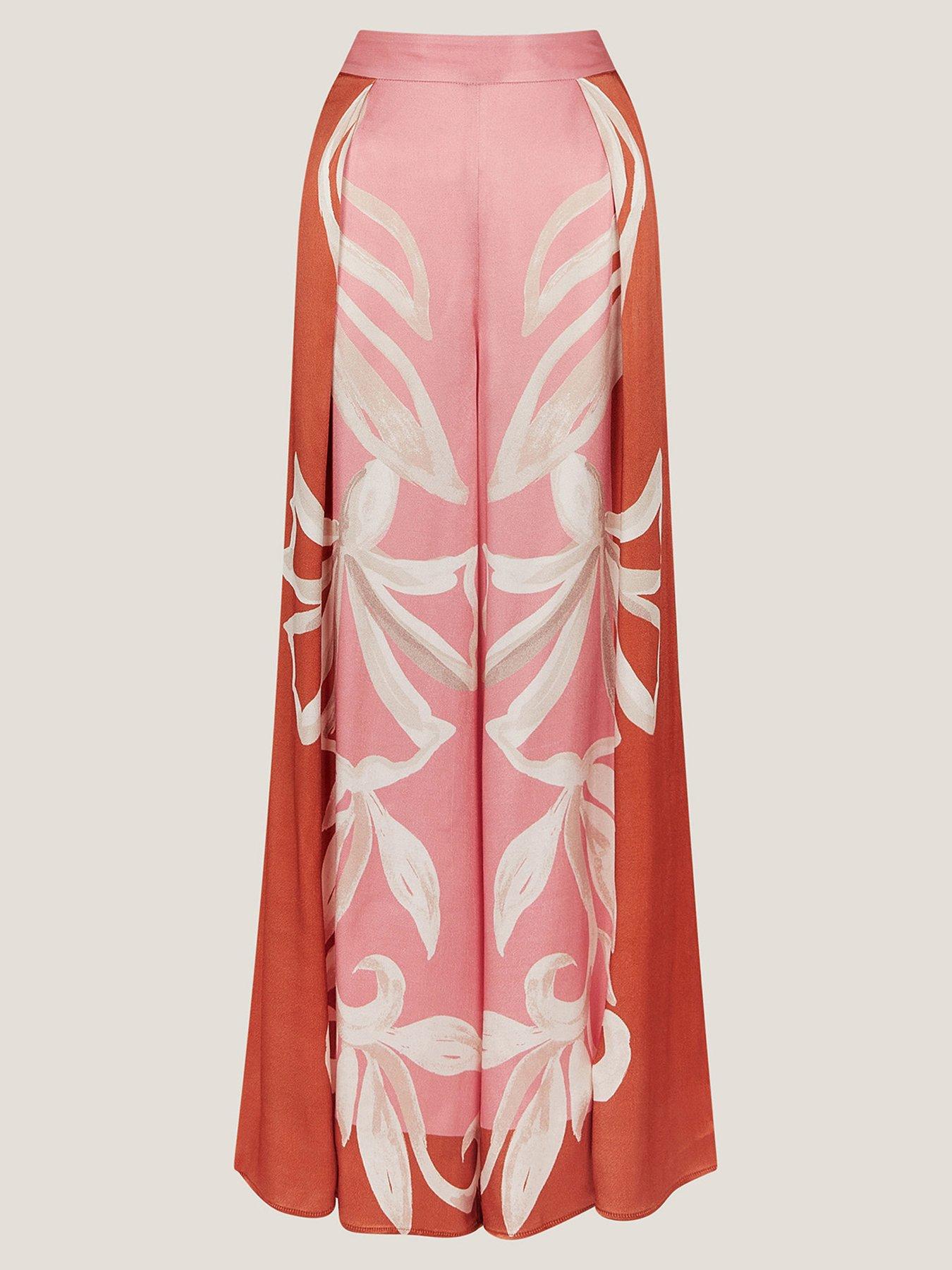 Image 3 of 6 of Monsoon Tabitha Printed Trousers - Pink