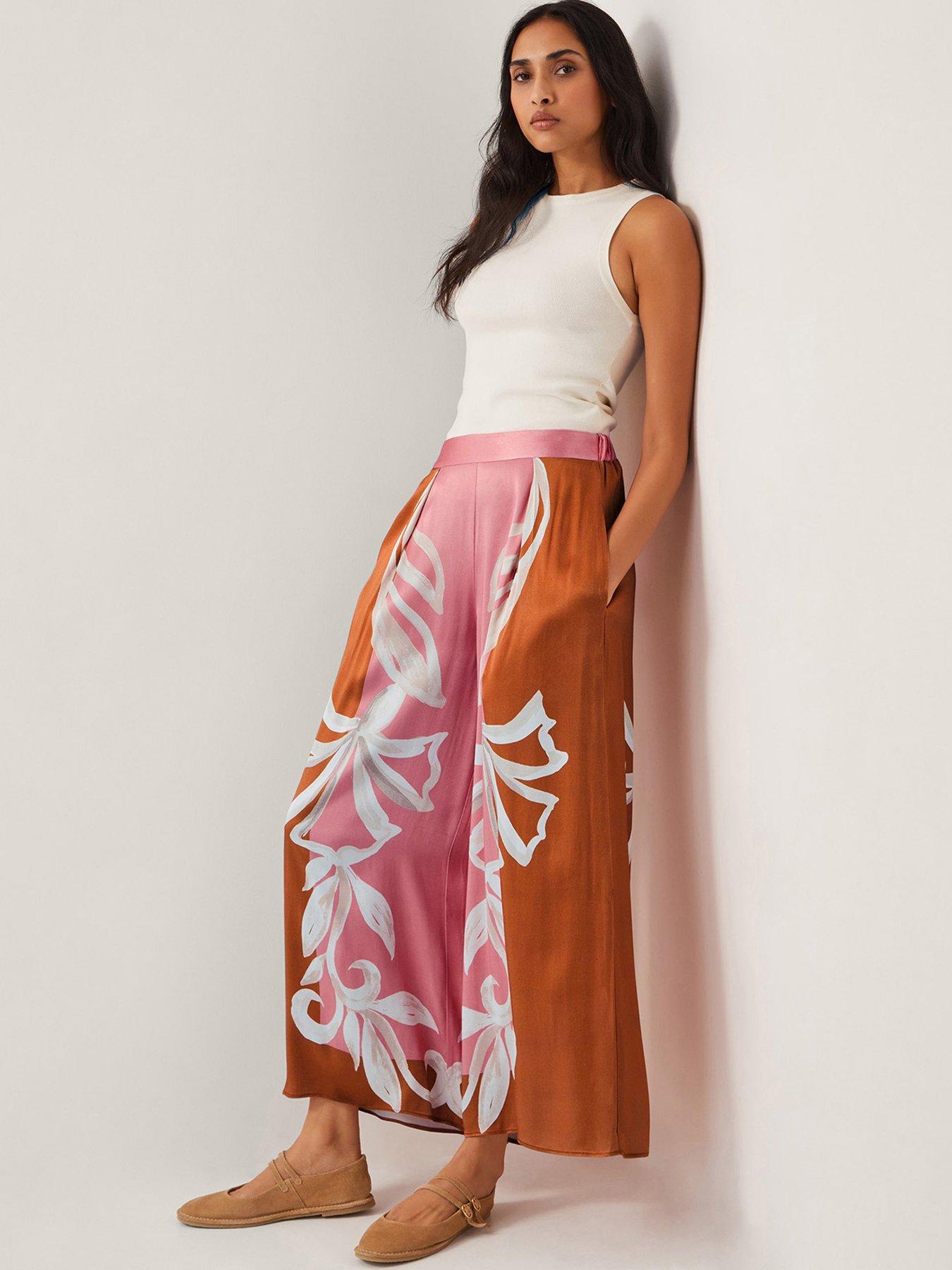 Image 4 of 6 of Monsoon Tabitha Printed Trousers - Pink