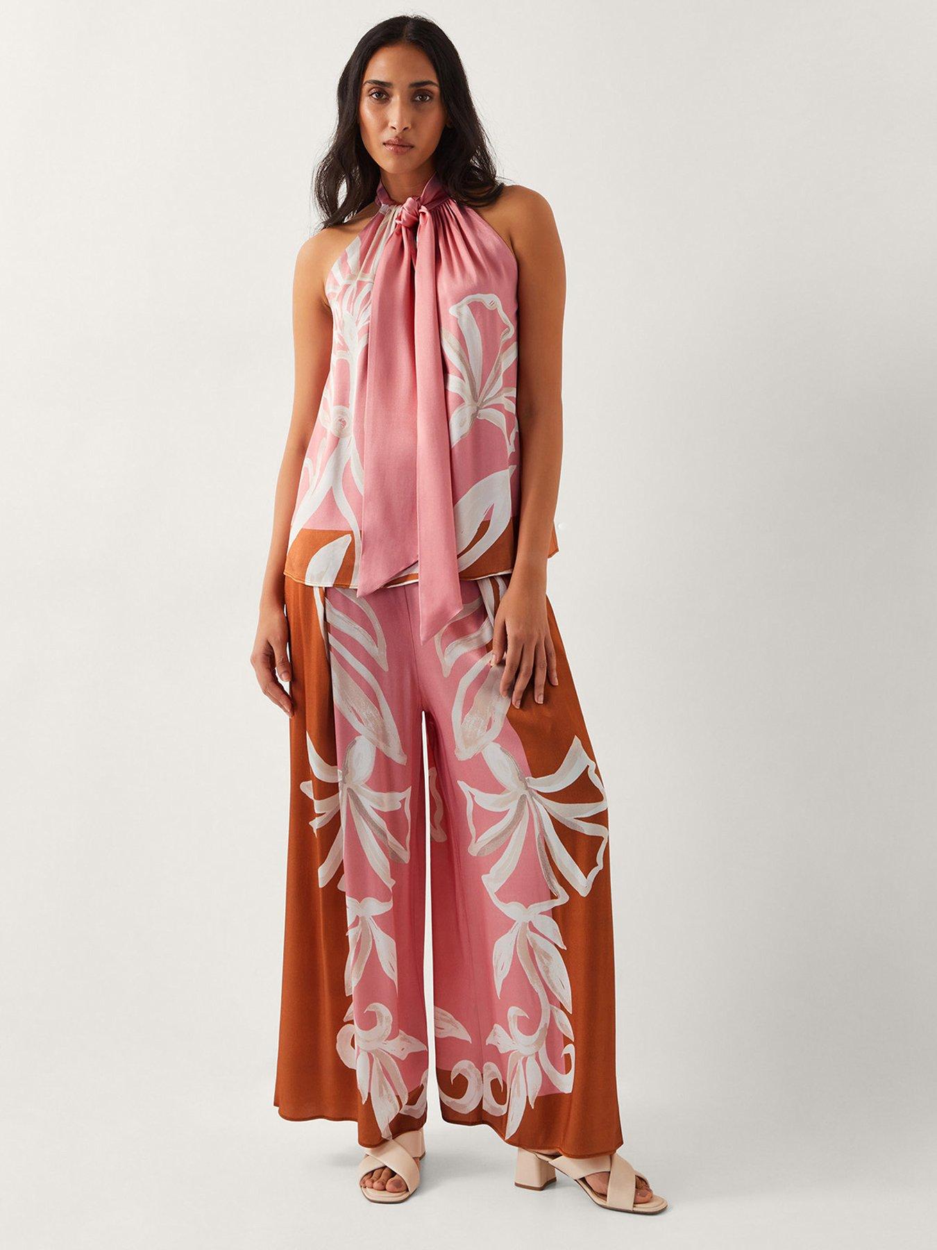 Image 6 of 6 of Monsoon Tabitha Printed Trousers - Pink