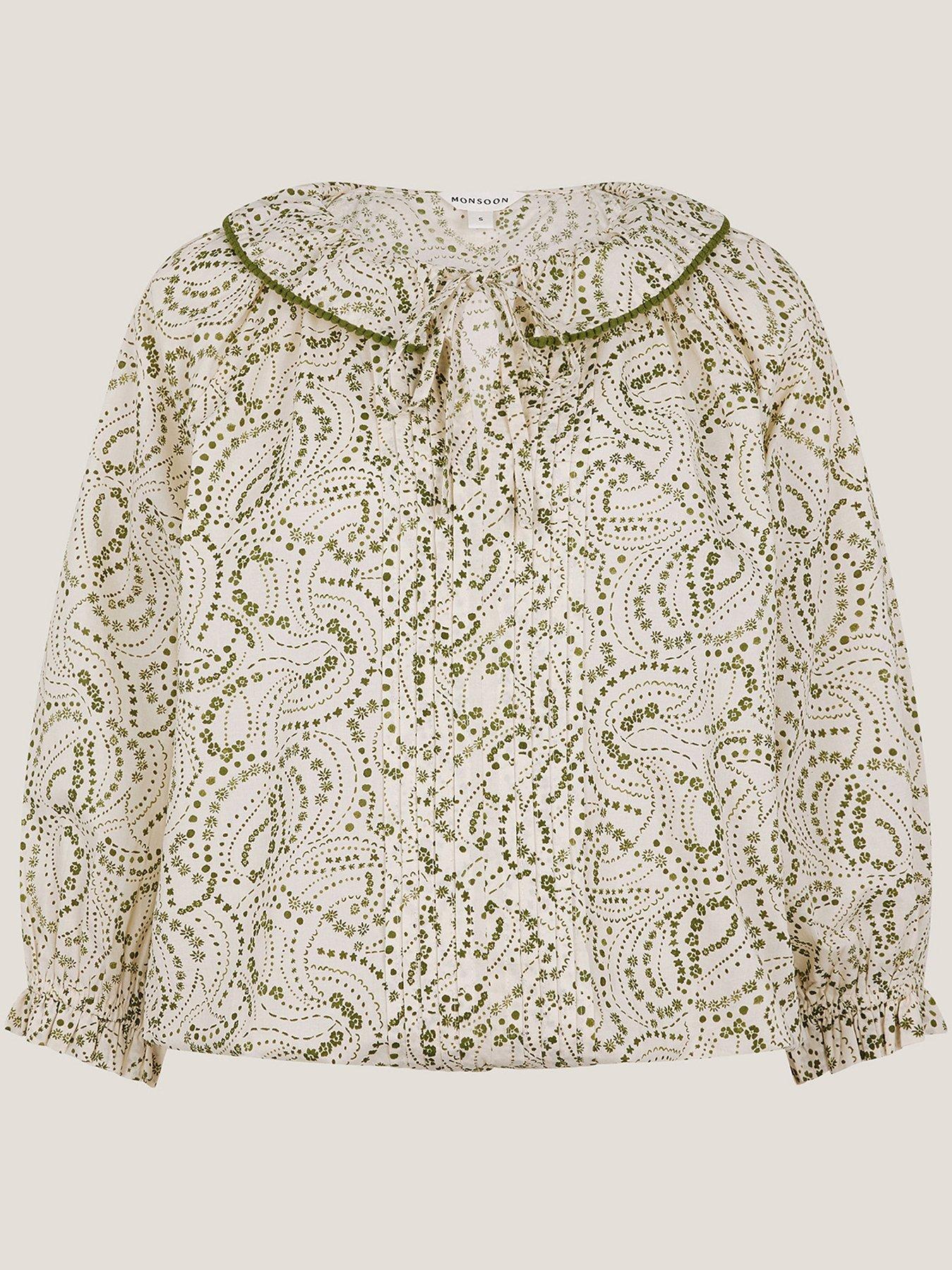 Image 3 of 5 of Monsoon Delma Bubble Hem Top - Ivory