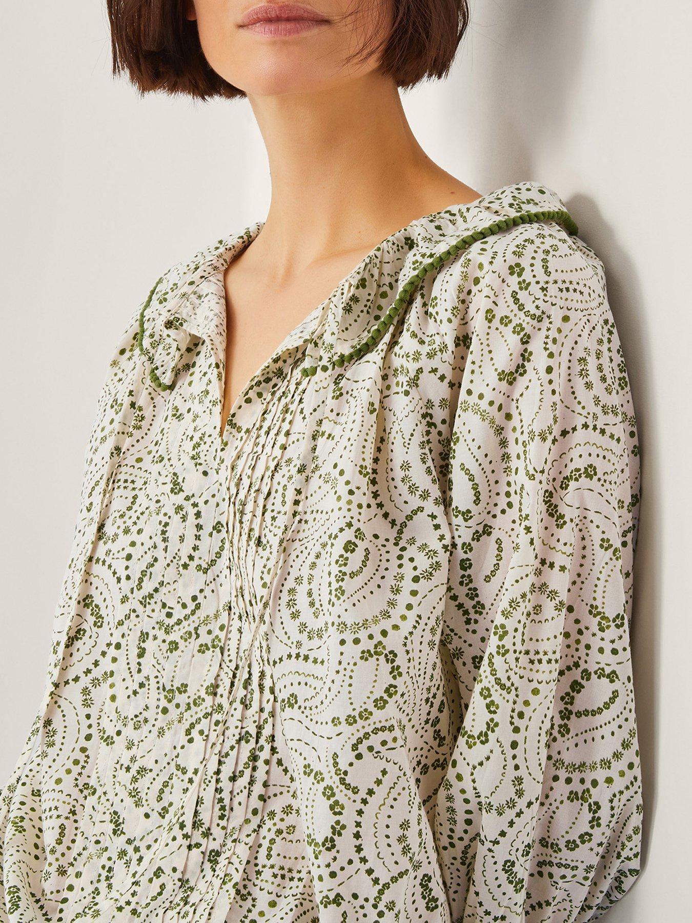 Image 5 of 5 of Monsoon Delma Bubble Hem Top - Ivory