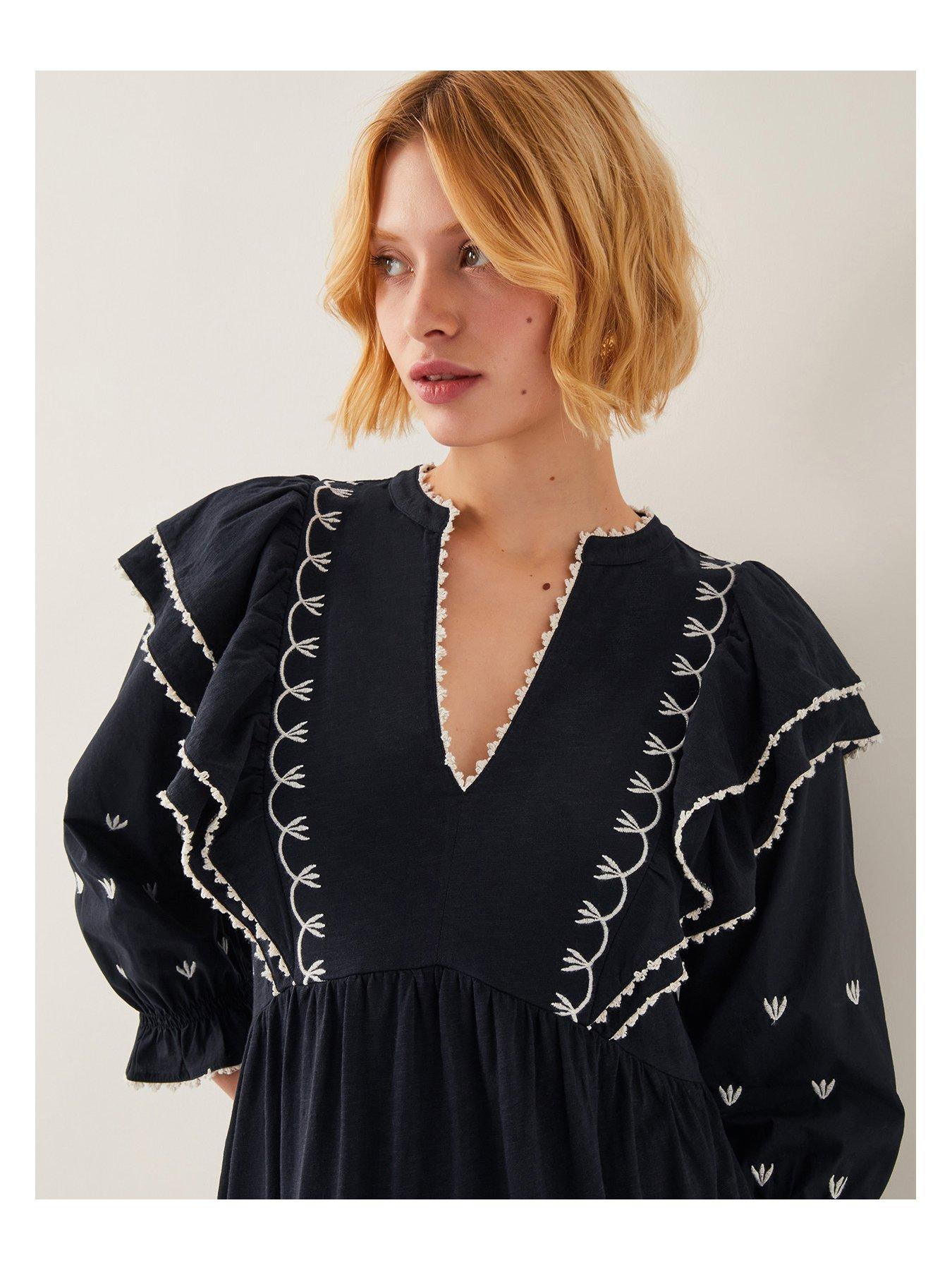 monsoon-freya-frill-jersey-dress-blackdetail