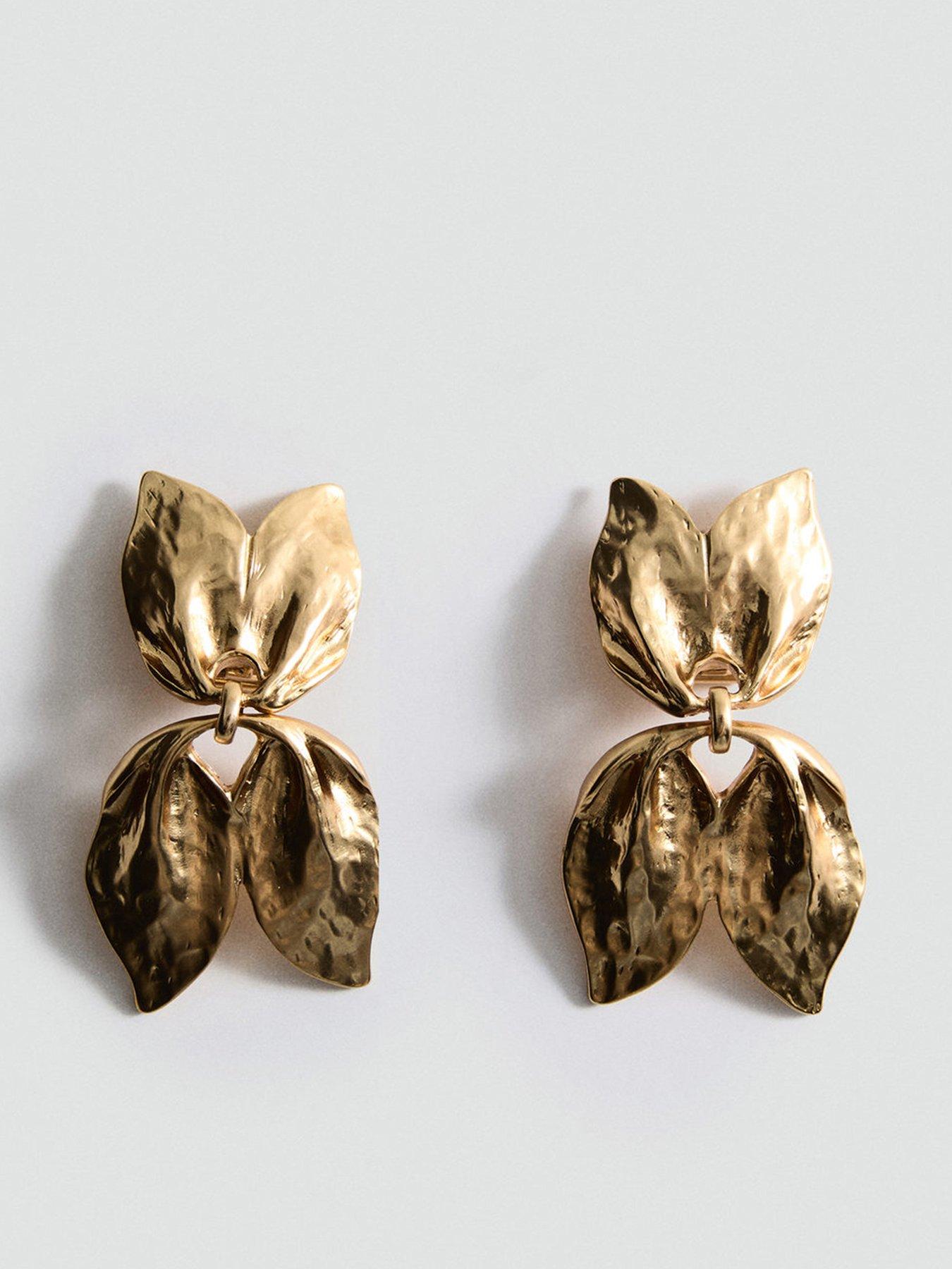 Image 1 of 3 of Mango Pendant Design Earrings - Gold