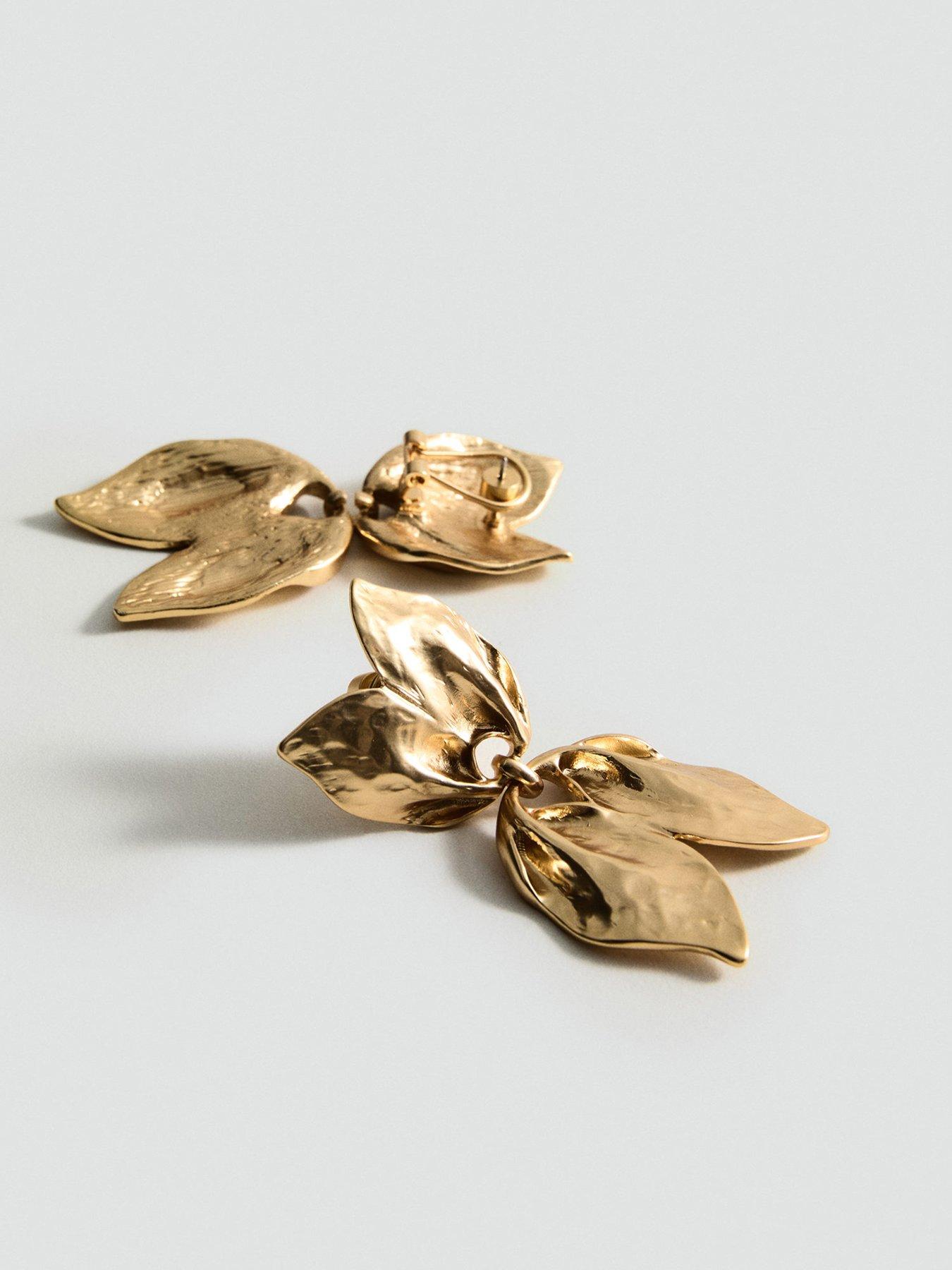 Image 2 of 3 of Mango Pendant Design Earrings - Gold
