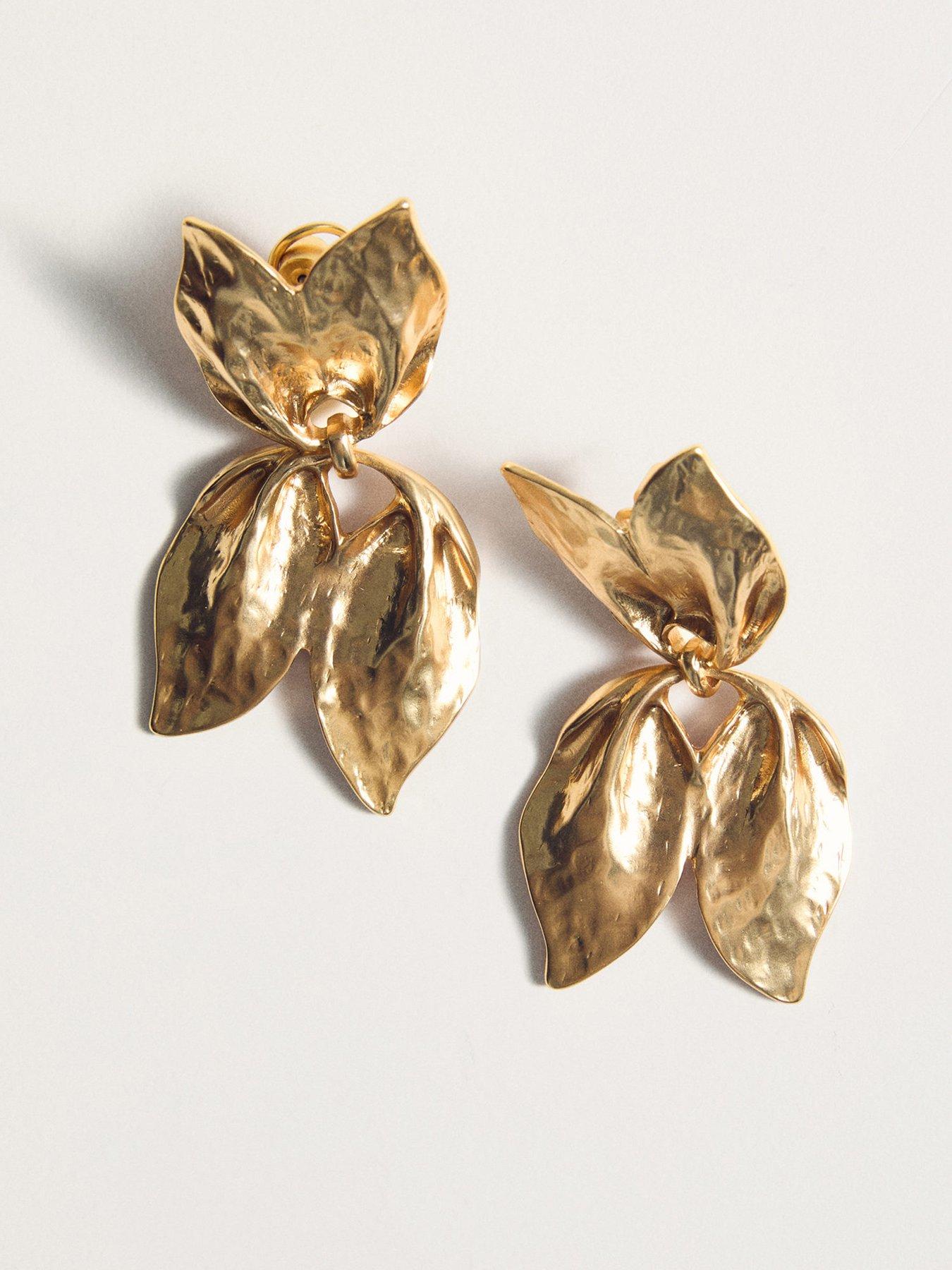 Image 3 of 3 of Mango Pendant Design Earrings - Gold