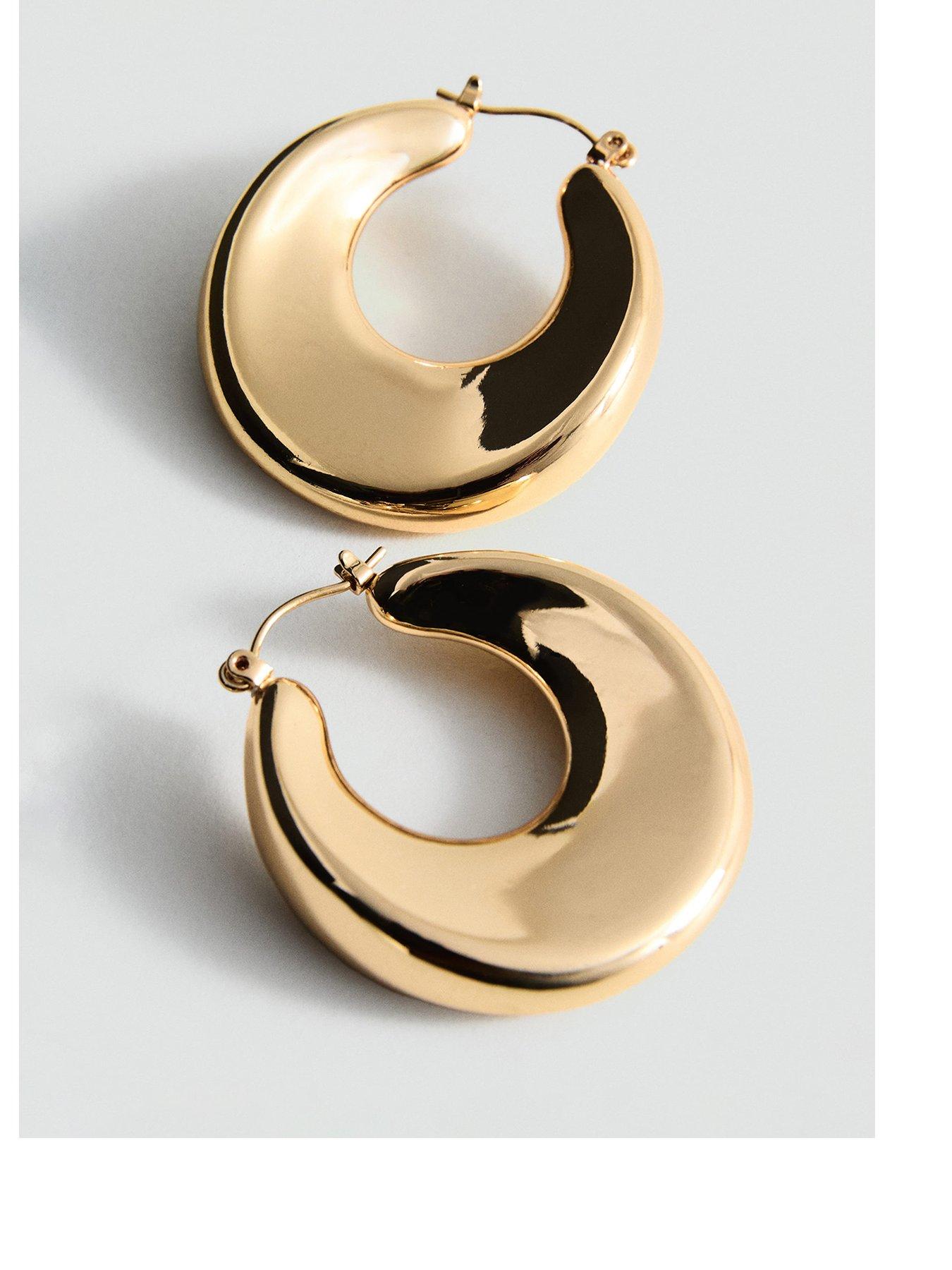 Image 1 of 3 of Mango Hoop Earrings - Gold