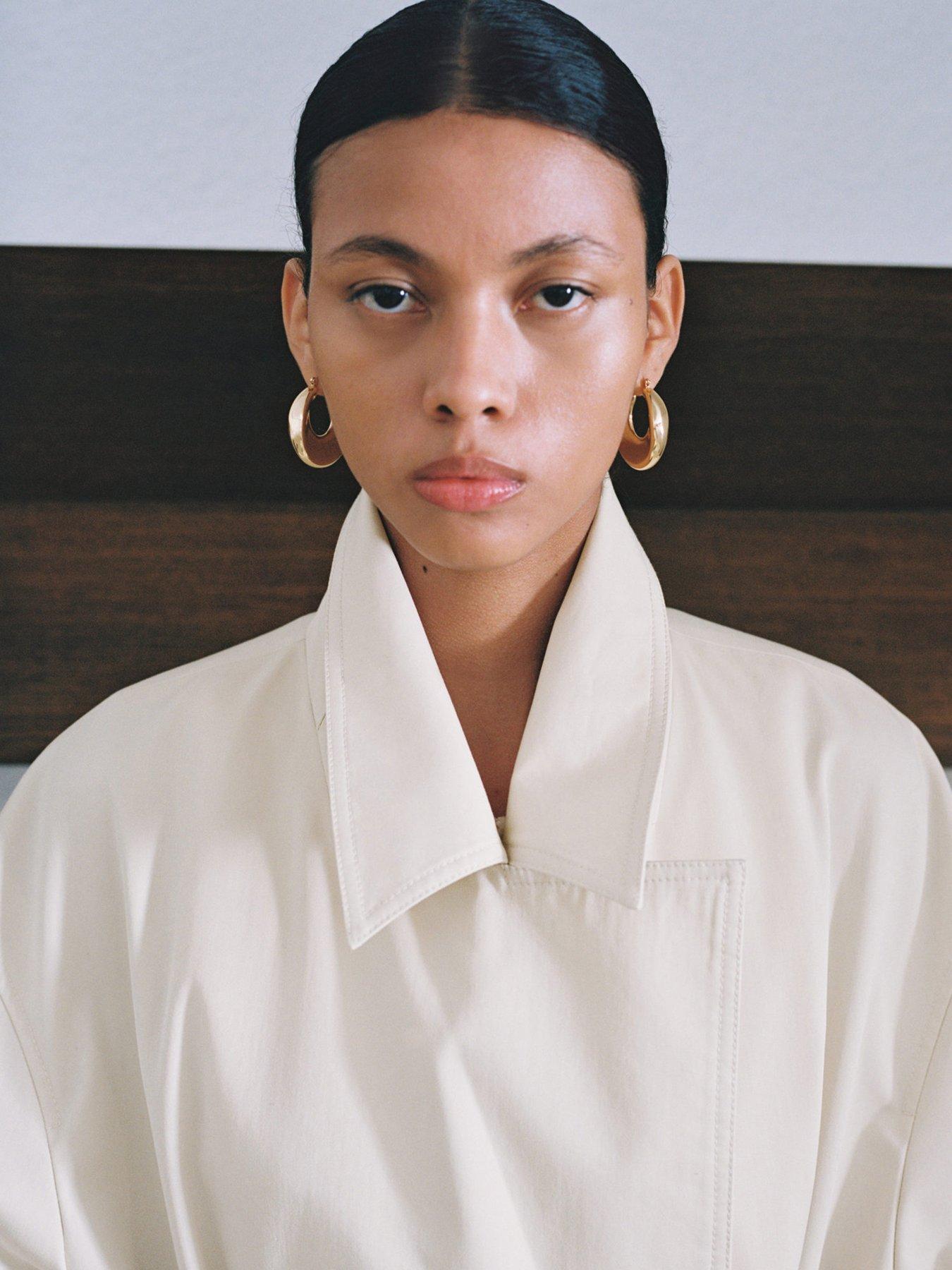 Image 2 of 3 of Mango Hoop Earrings - Gold