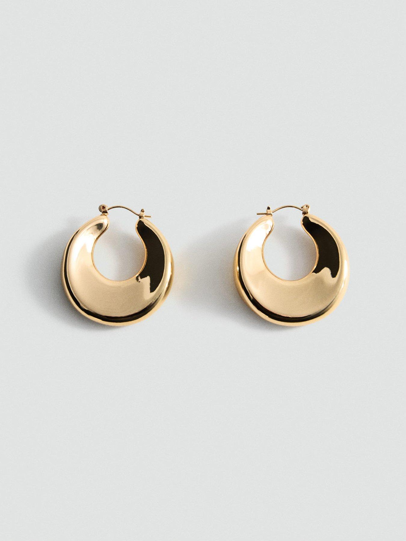 Image 3 of 3 of Mango Hoop Earrings - Gold