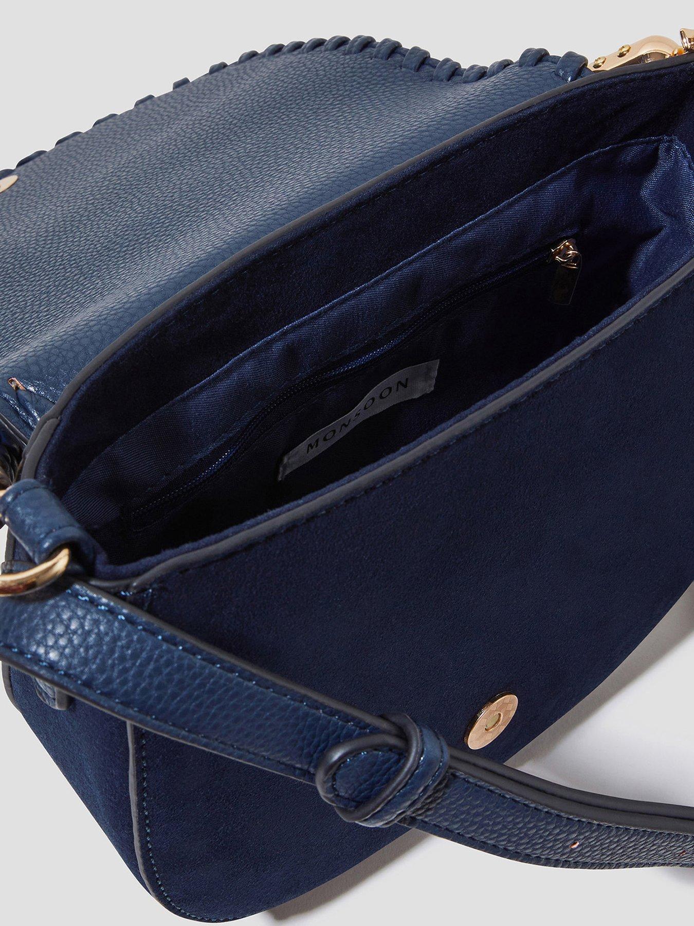 Image 4 of 5 of Monsoon Petra Plait Crossbody - Navy - Navy
