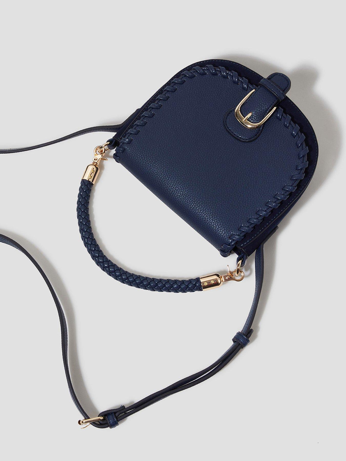 Image 5 of 5 of Monsoon Petra Plait Crossbody - Navy - Navy