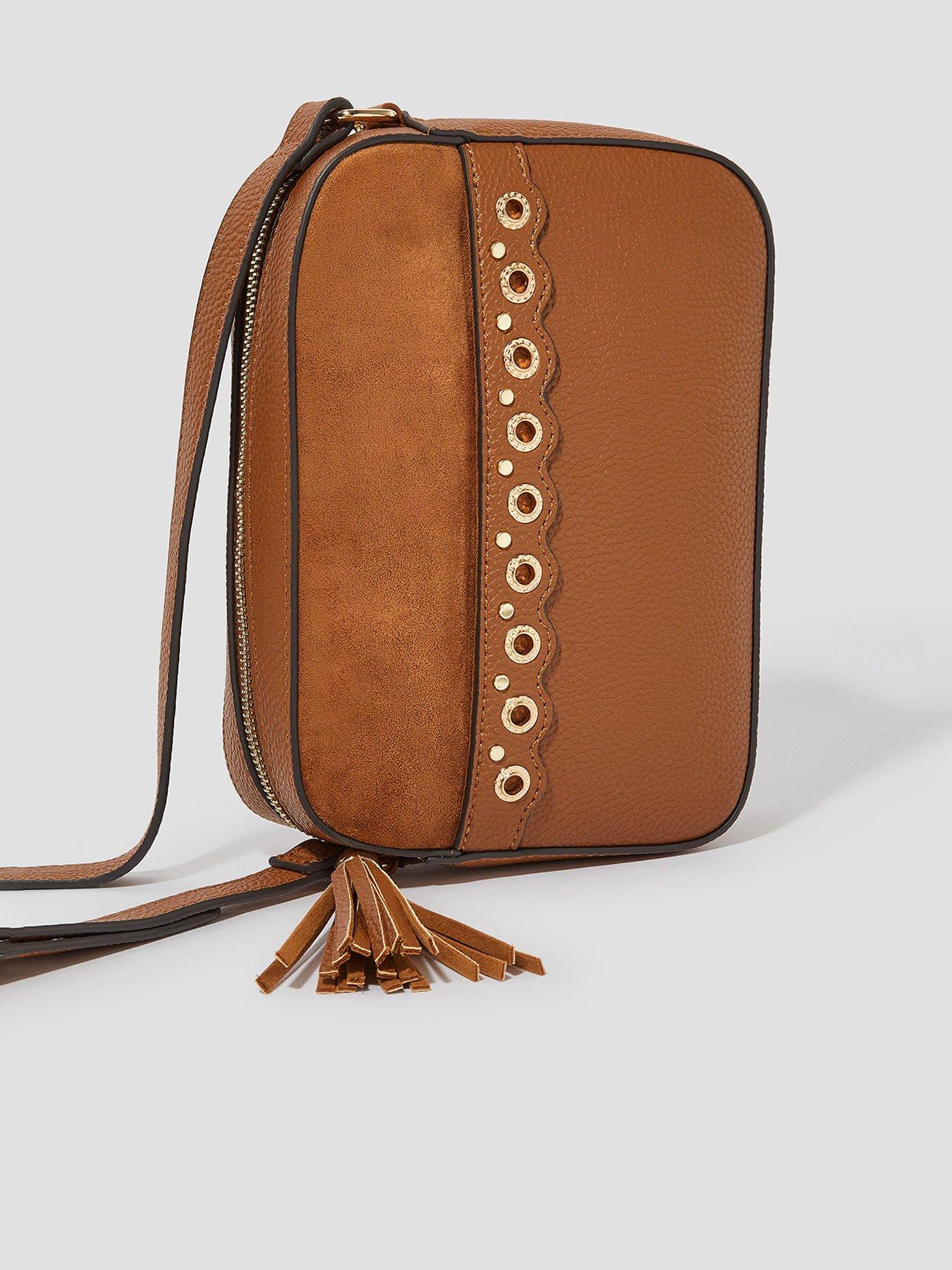 Image 1 of 5 of Monsoon Tess Crossbody Bag - Tan Brown