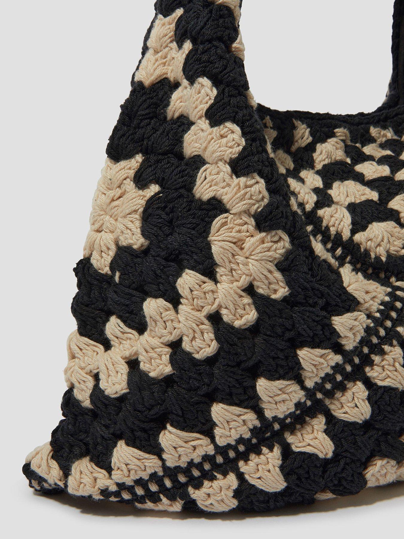 Image 3 of 4 of Monsoon Mae Crochet Shopper Bag - Black