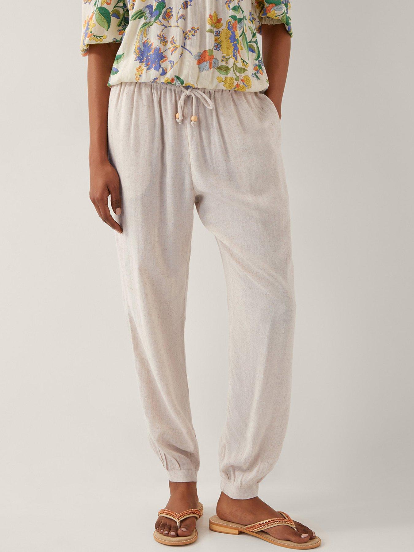 Image 1 of 5 of Monsoon Judy Trousers - Natural