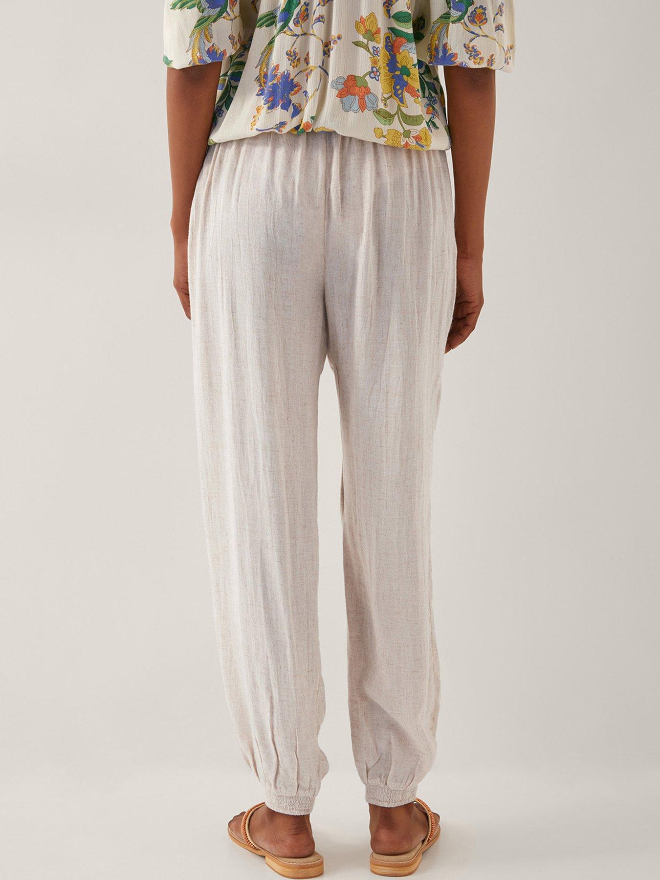 Image 2 of 5 of Monsoon Judy Trousers - Natural