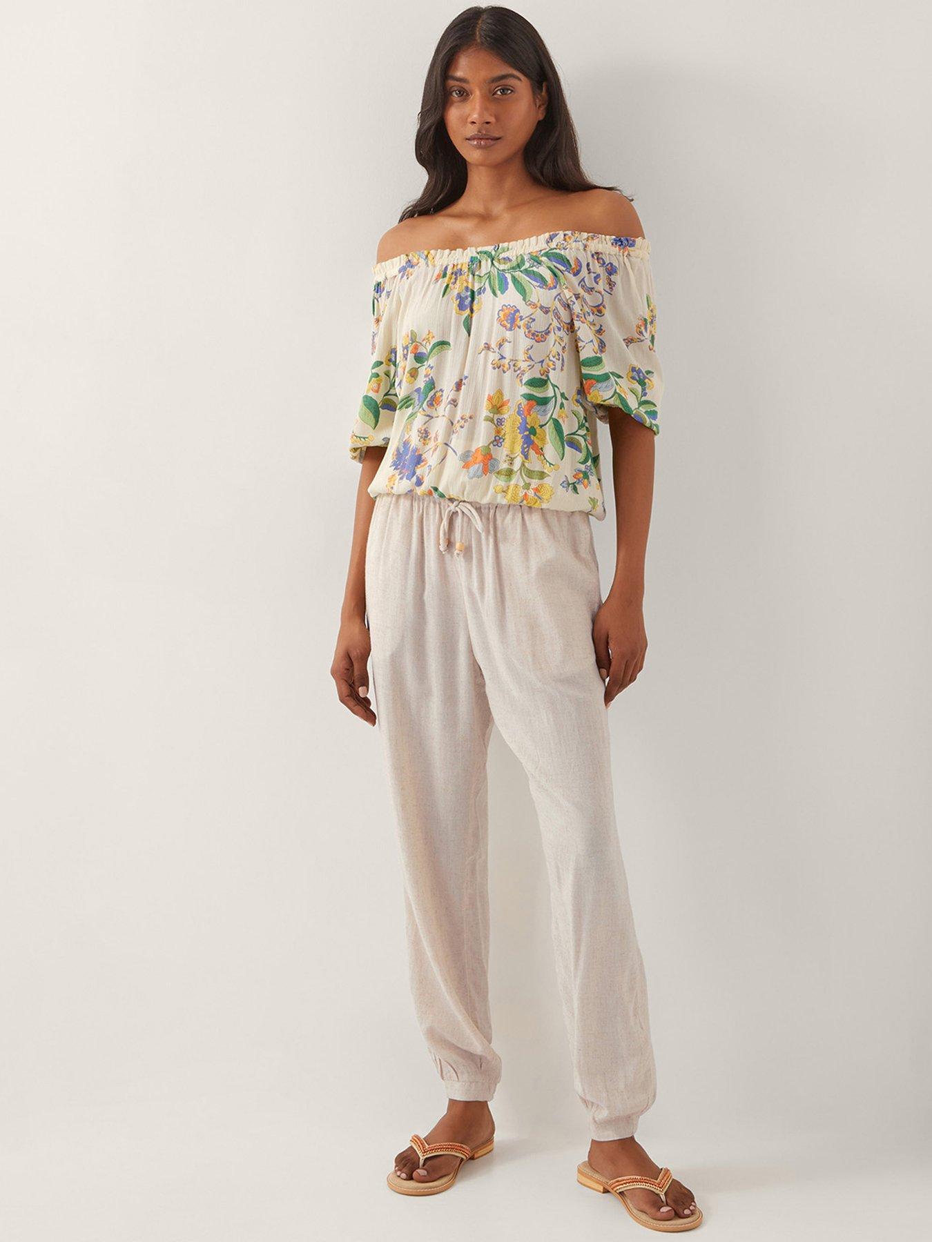 Image 4 of 5 of Monsoon Judy Trousers - Natural
