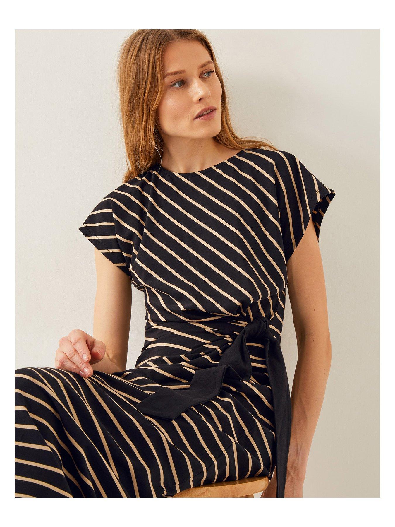 monsoon-sanya-stripe-jersey-dress-blackdetail