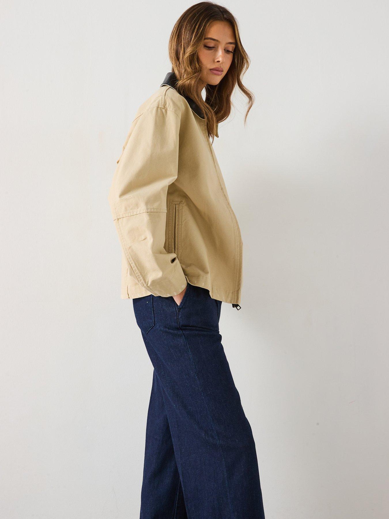 mango-cotton-jacket-with-contrasting-collar-browndetail