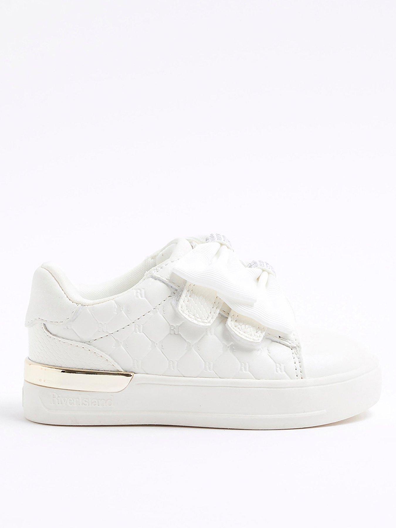 undefined Girl Bow Trainers - White