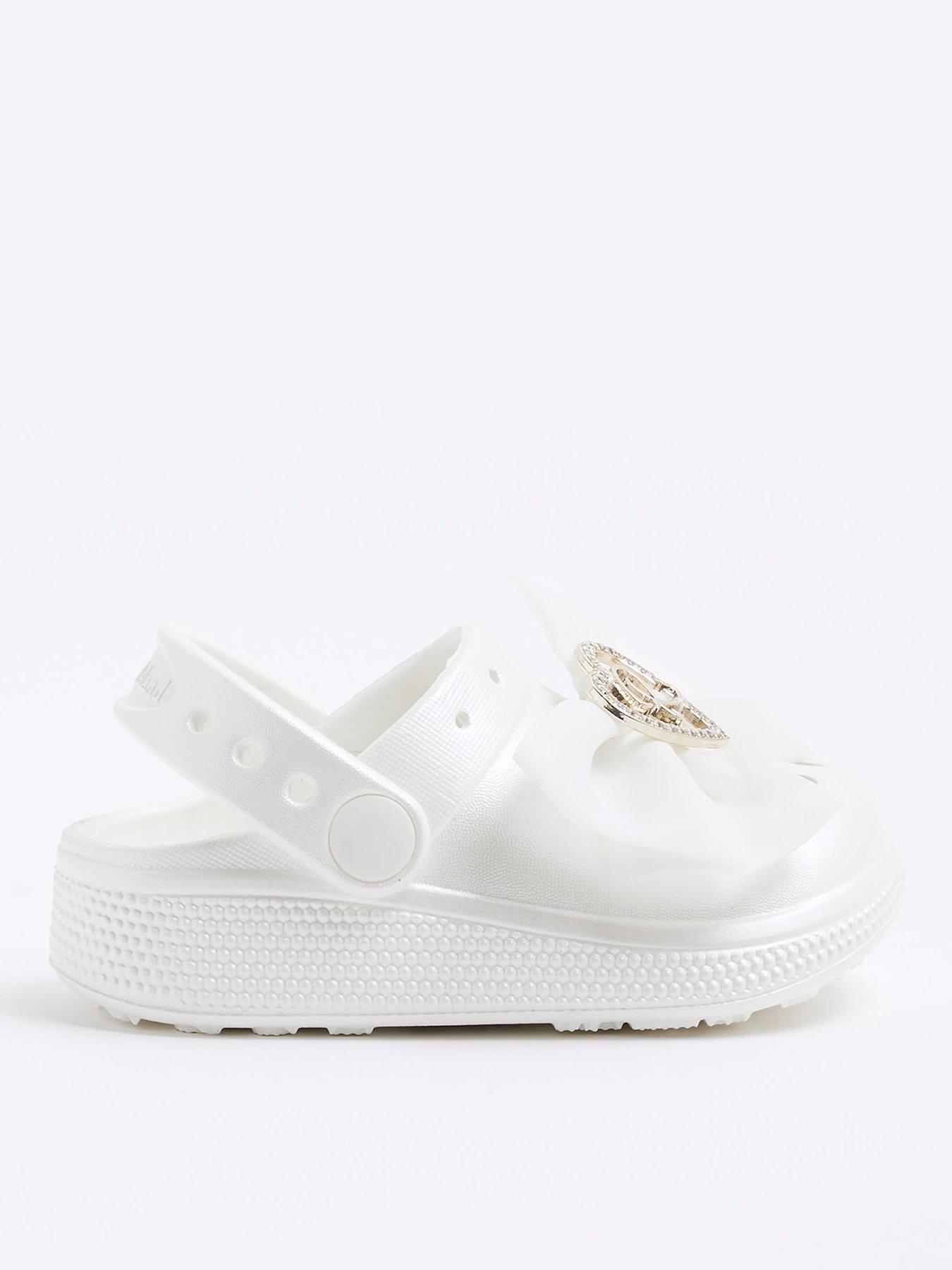 Image 1 of 5 of River Island Mini Girls Moulded Clogs - Cream