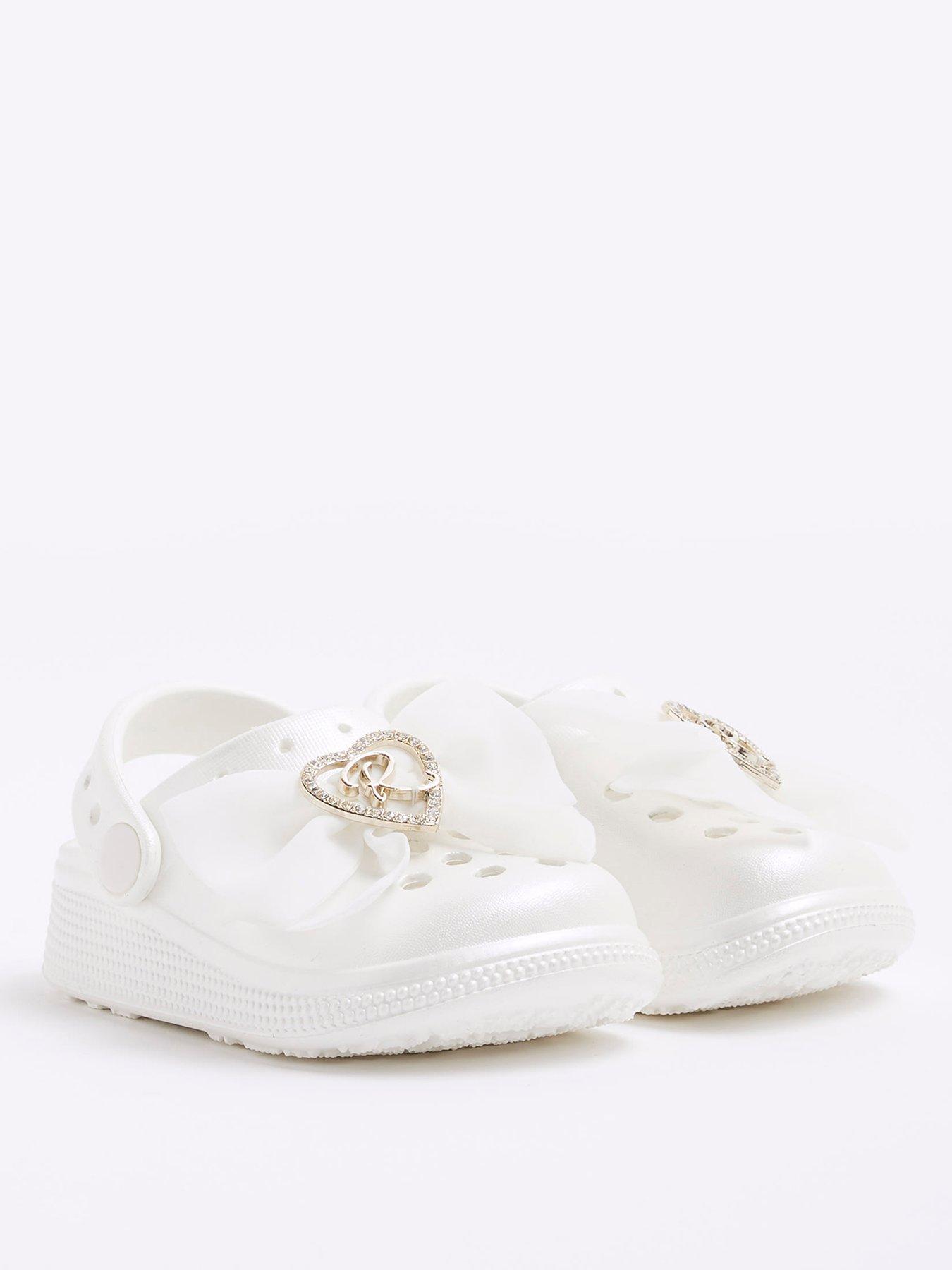 Image 2 of 5 of River Island Mini Girls Moulded Clogs - Cream