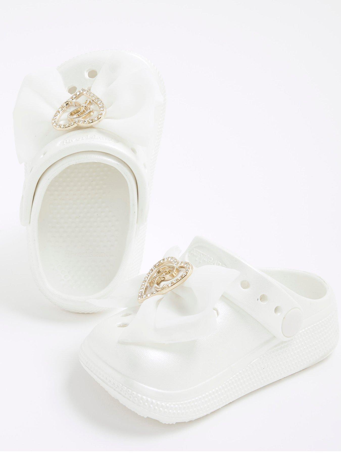 Image 4 of 5 of River Island Mini Girls Moulded Clogs - Cream