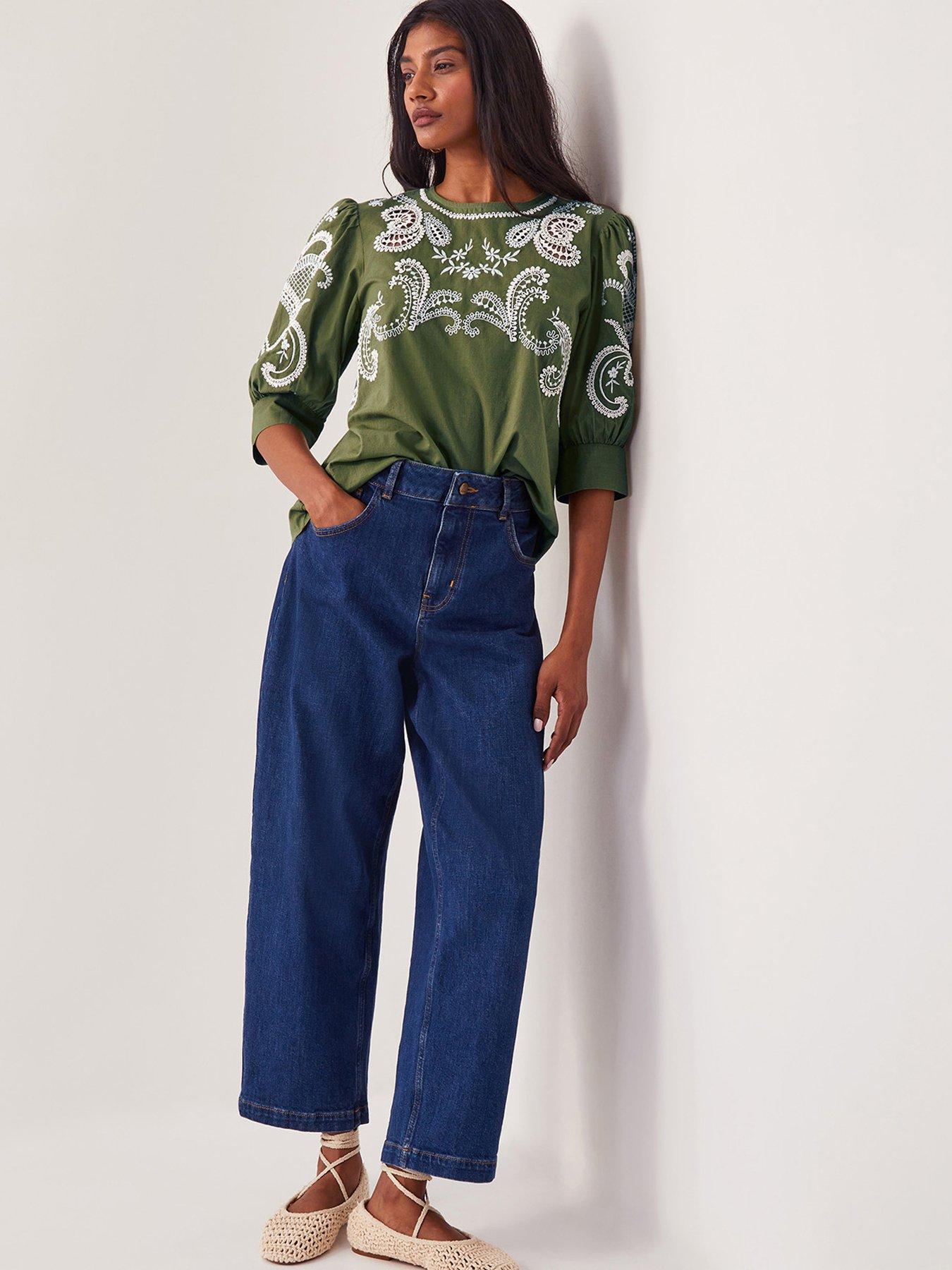 monsoon-noemi-embellished-top-khakioutfit