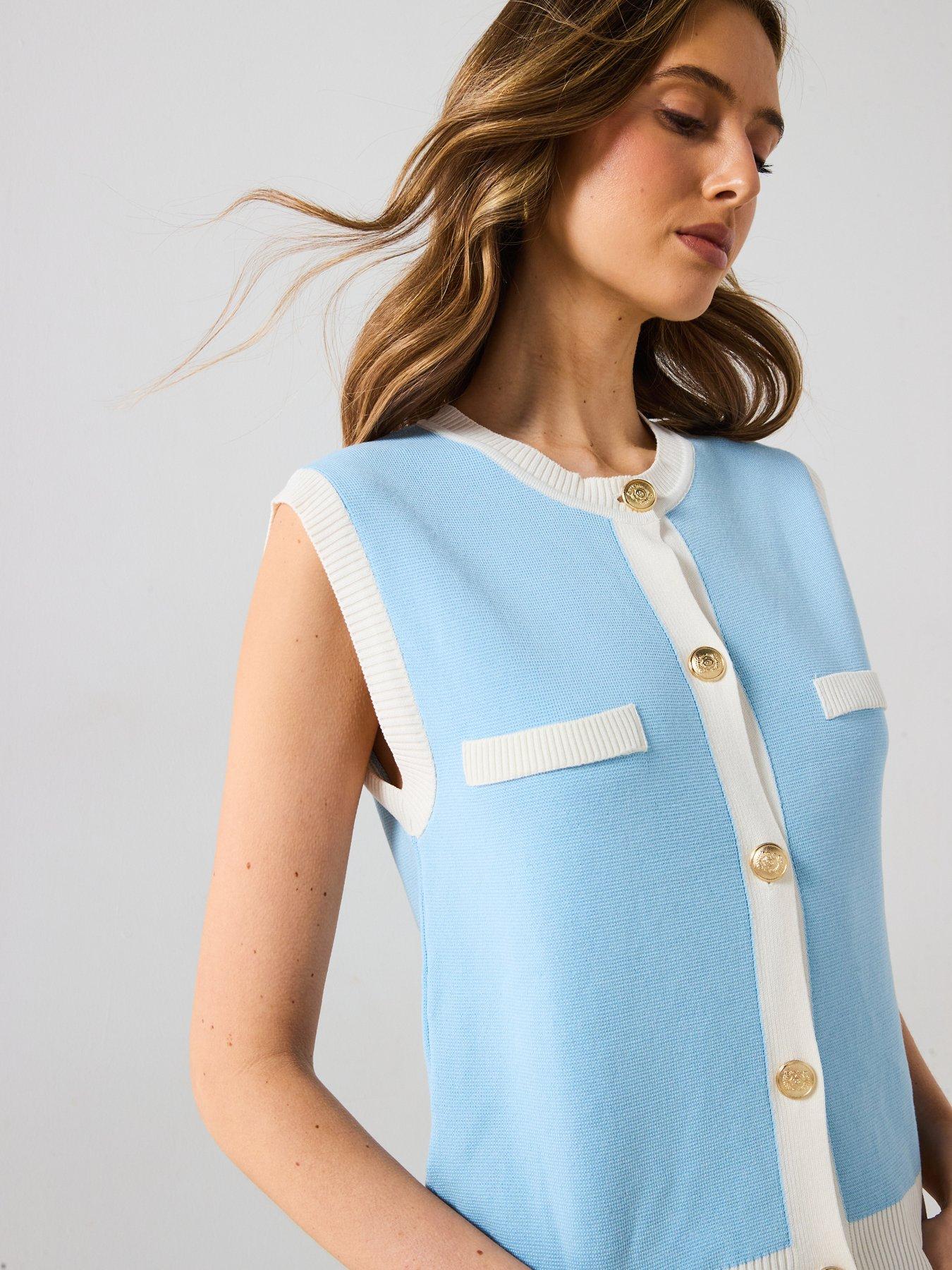 mango-knitted-waistcoat-with-contrast-piping-blueoutfit