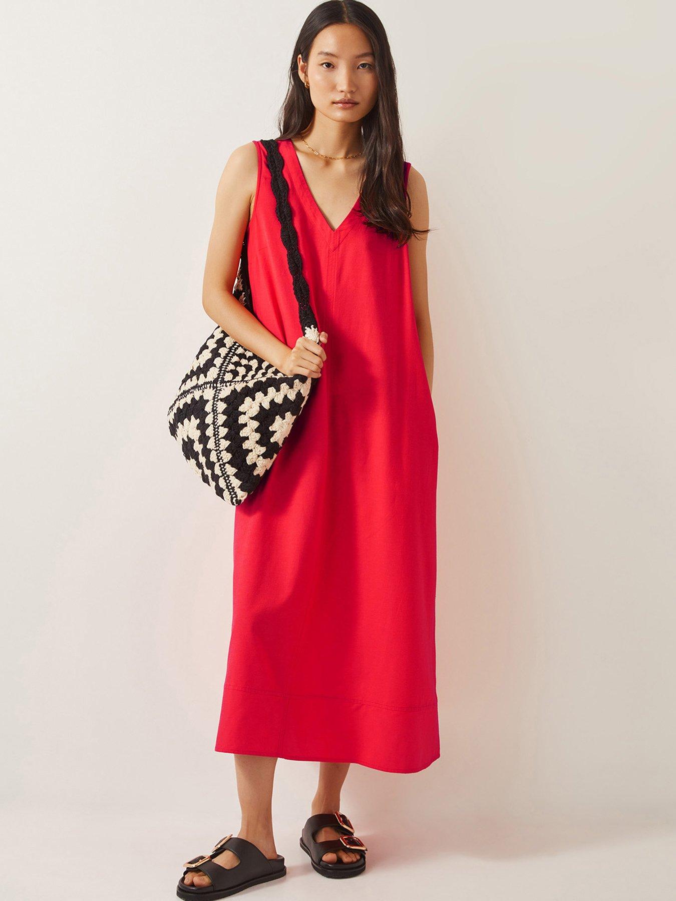 monsoon-britt-a-line-dress-coralfront