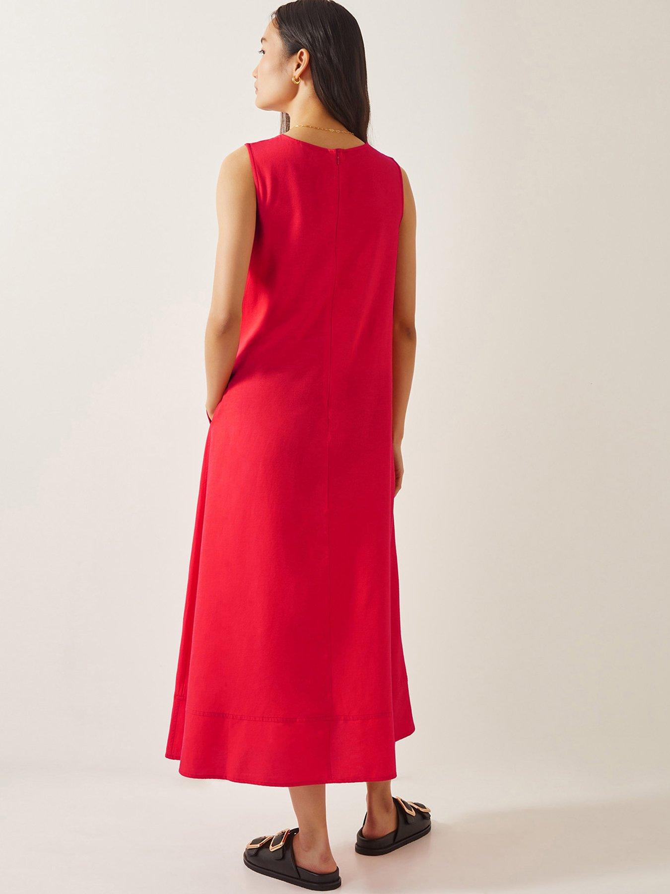 monsoon-britt-a-line-dress-coralstillFront