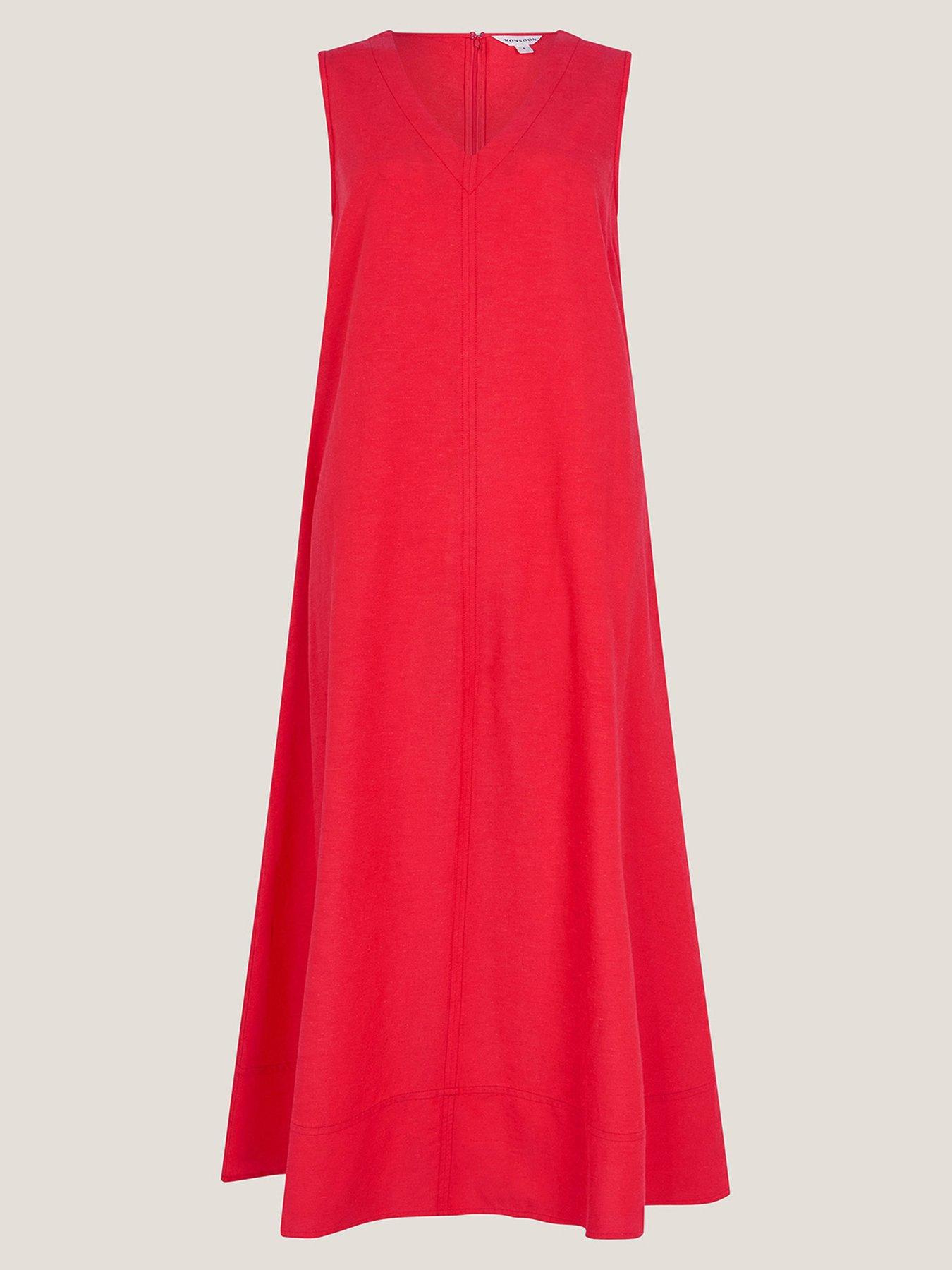 monsoon-britt-a-line-dress-coralback