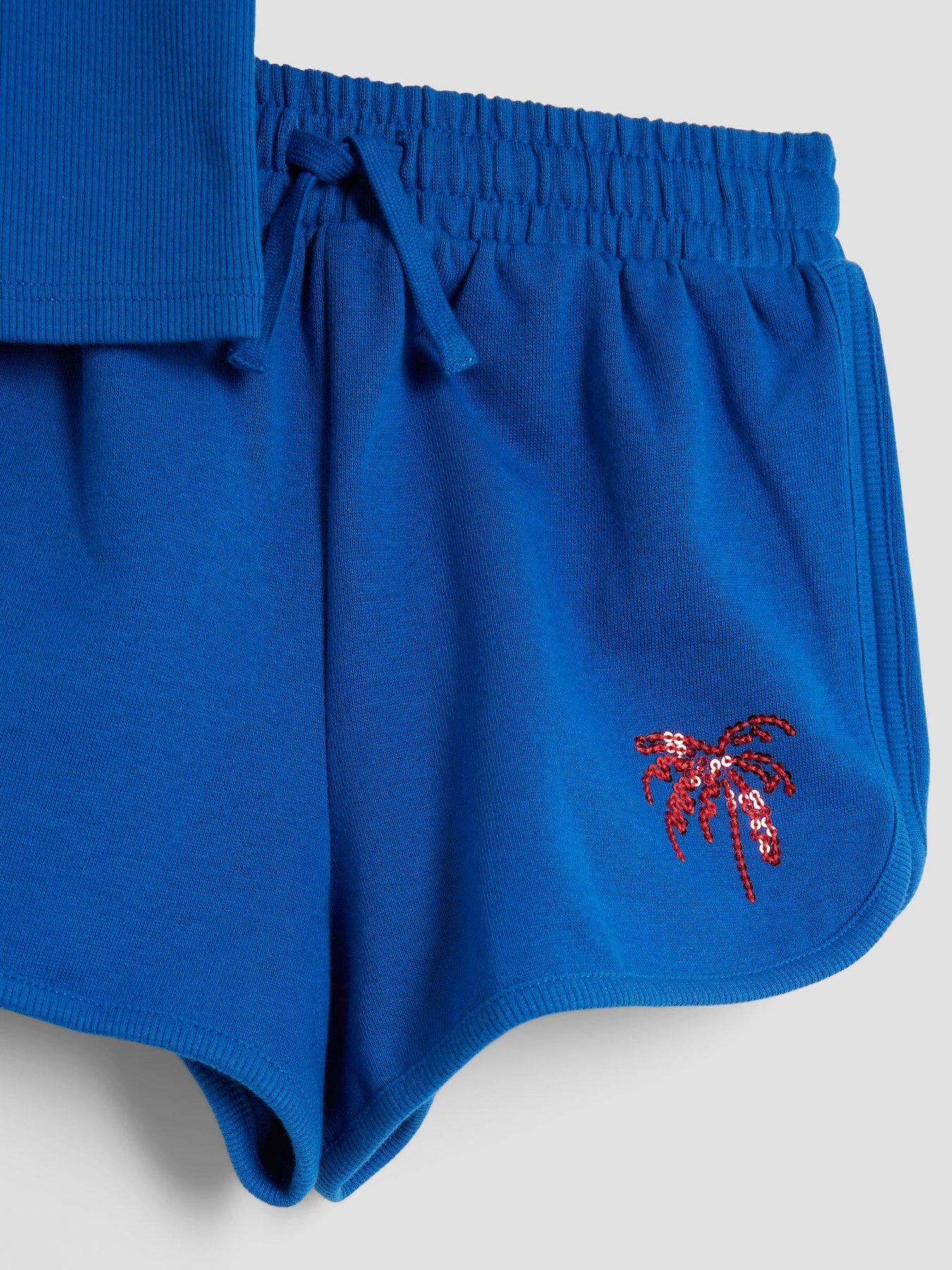 river-island-older-girls-sequin-palm-tree-runner-set-bluedetail