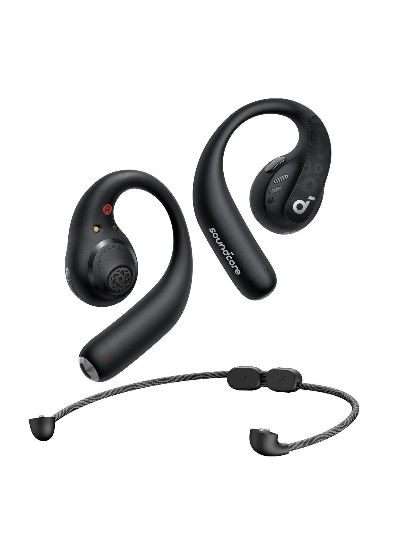 undefined AeroFit Pro Open-Ear Wireless Bluetooth Earbuds, IPX5 Water-Resistant, 46H Playtime