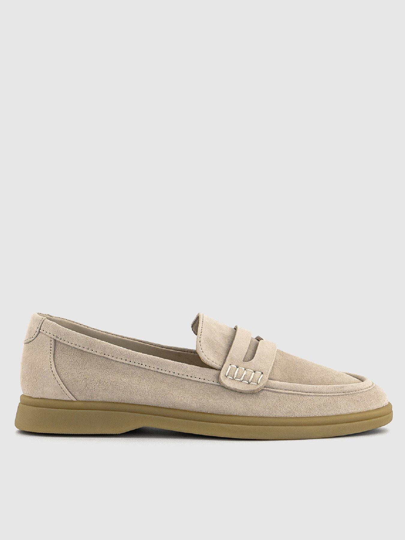 OFFICE Suede White Sole Loafer - Taupe