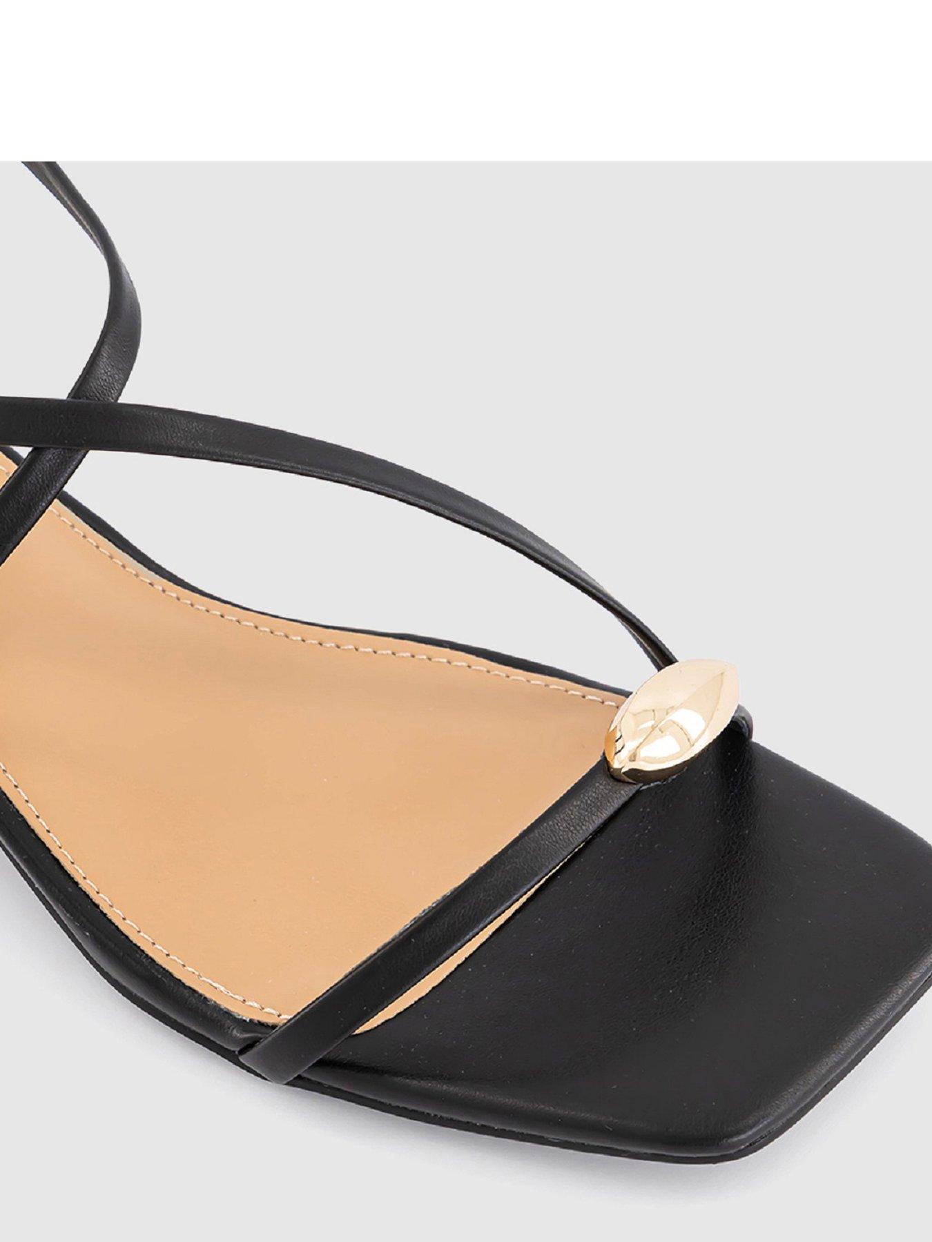 Image 3 of 3 of OFFICE Hardware Statement Heeled Sandals - Black